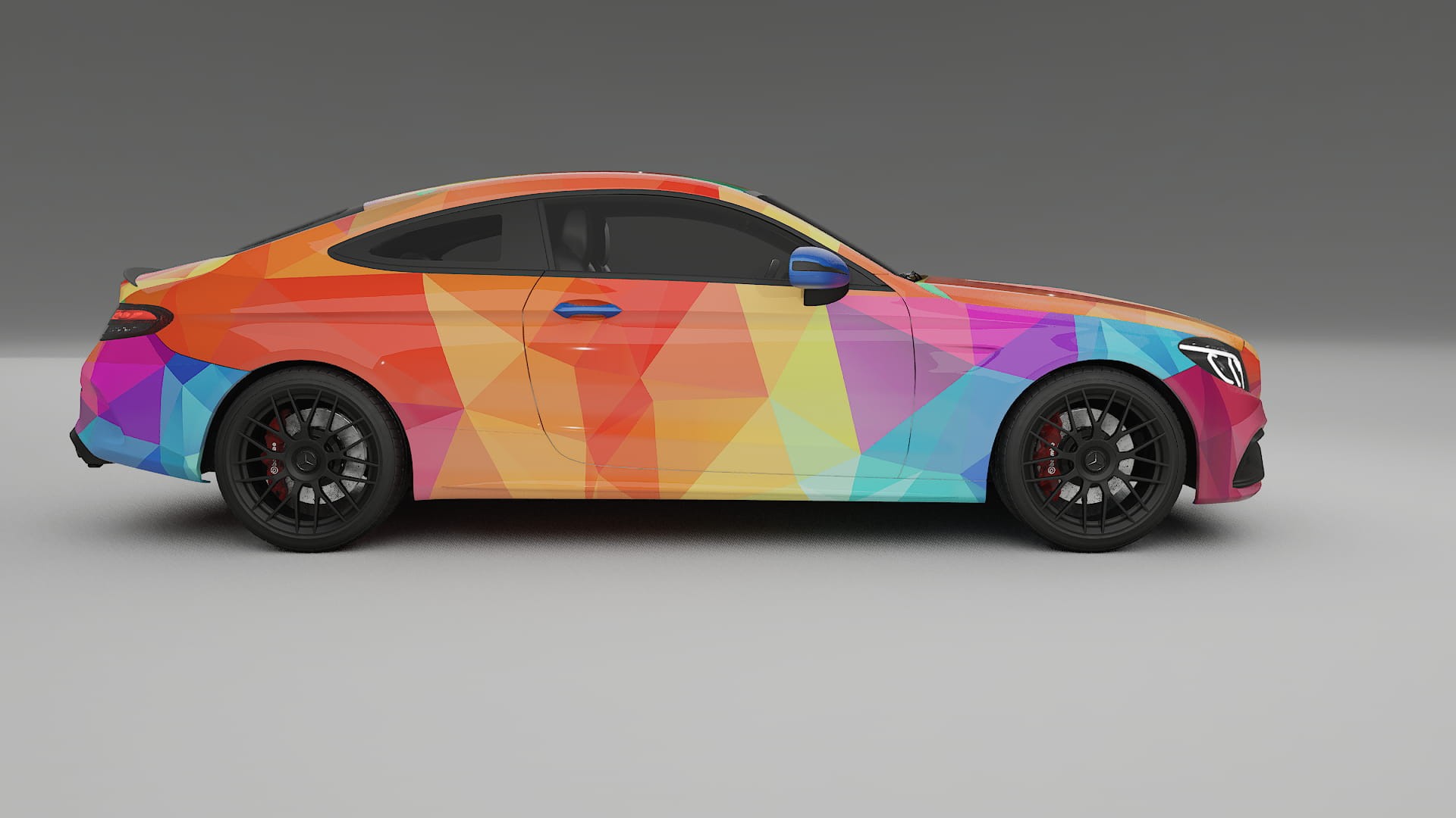 Mercedes C63 AMG W205 Coupe VECTOR VIBE – Kit Wrap PPF Personalizat din Folie de Poliuretan Imprimabilă