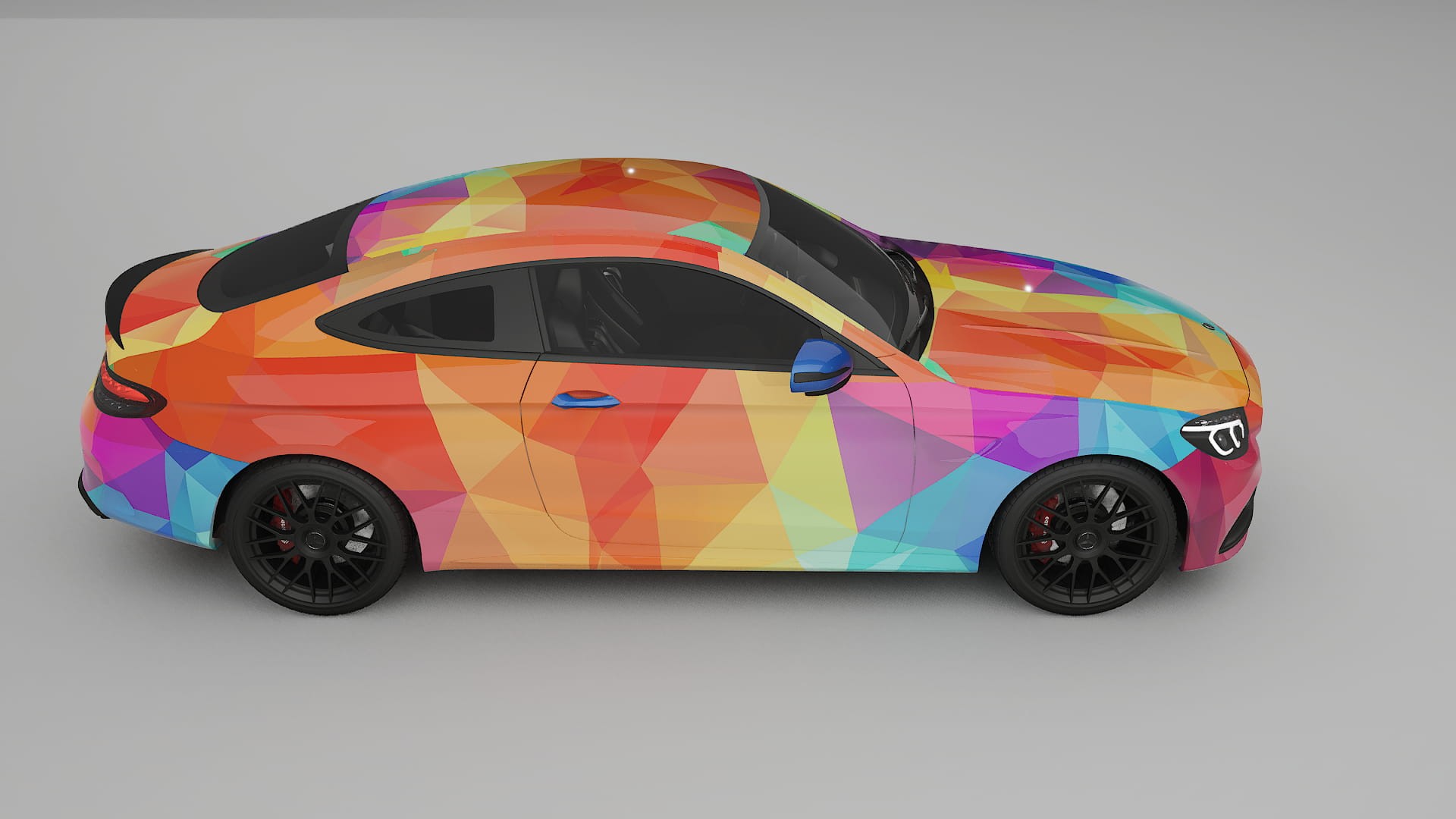 Mercedes C63 AMG W205 Coupe VECTOR VIBE – Kit Wrap PPF Personalizat din Folie de Poliuretan Imprimabilă