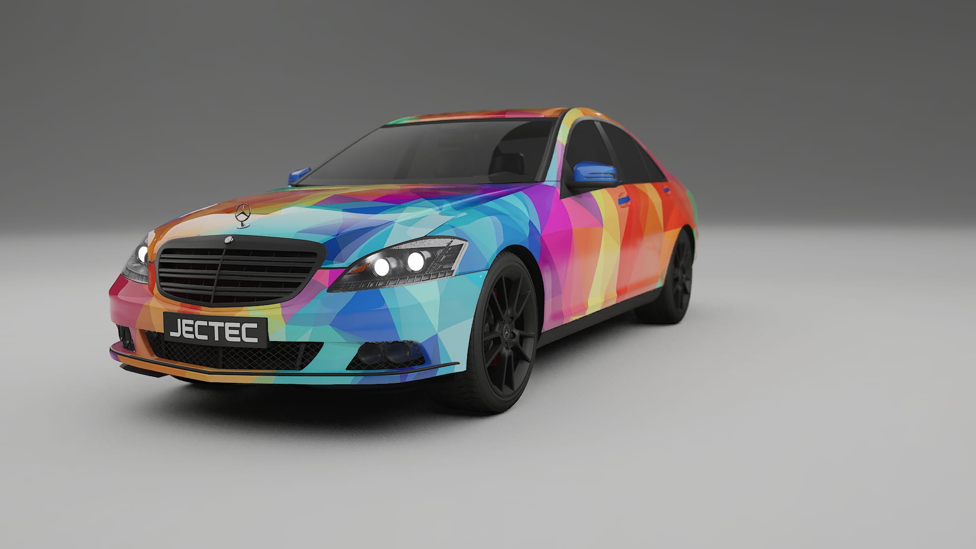 Mercedes S-class W221 facelift LCI VECTOR VIBE – Kit Wrap PPF Personalizat din Folie de Poliuretan Imprimabilă