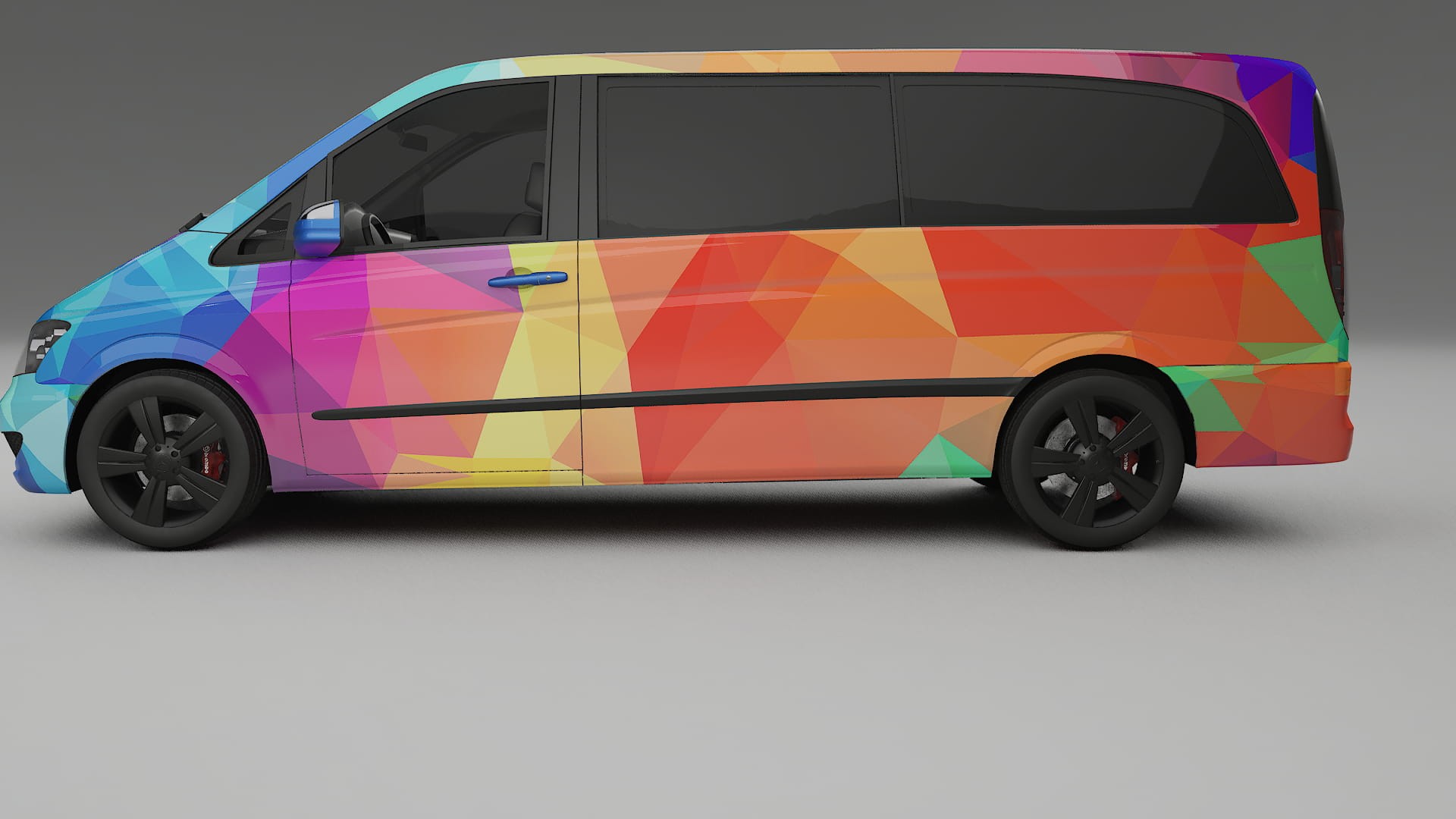 Mercedes Viano Extralong W439 Facelift LCI VECTOR VIBE – Kit Wrap PPF Personalizat din Folie de Poliuretan Imprimabilă 2