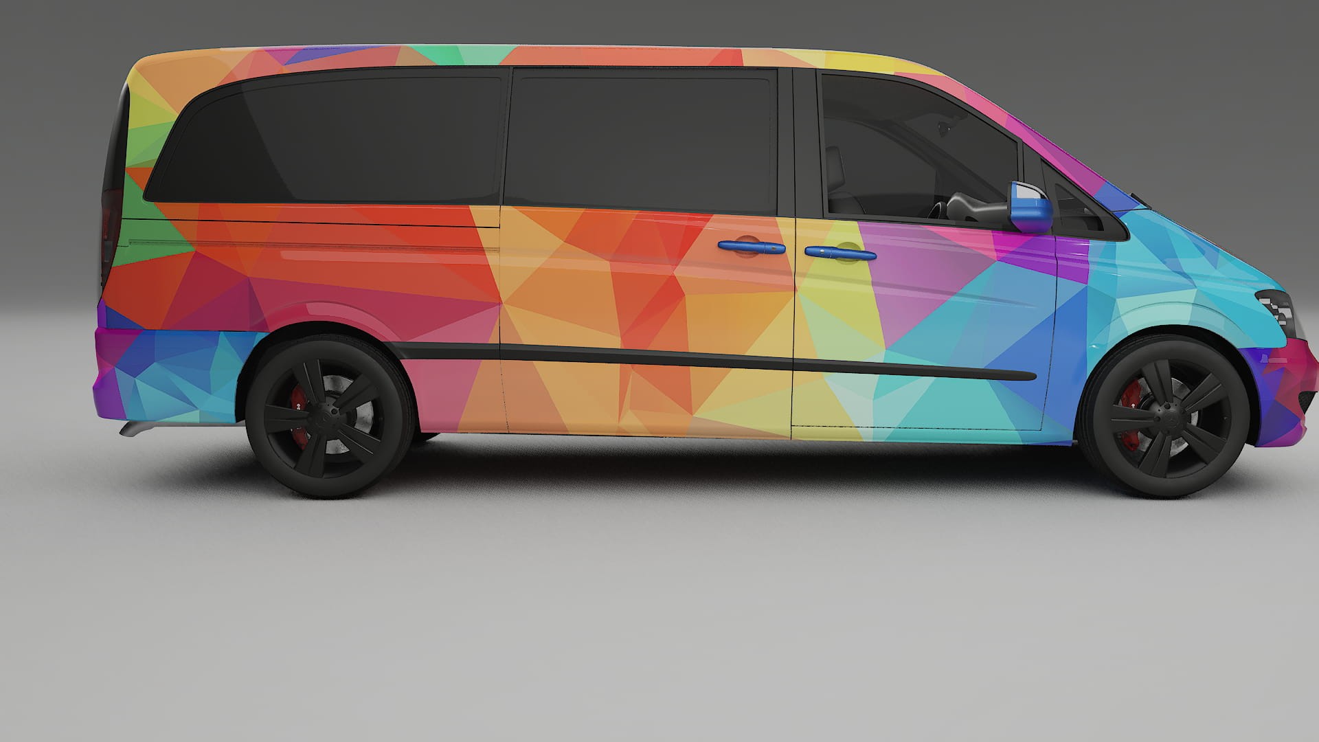 Mercedes Viano Extralong W439 Facelift LCI VECTOR VIBE – Kit Wrap PPF Personalizat din Folie de Poliuretan Imprimabilă