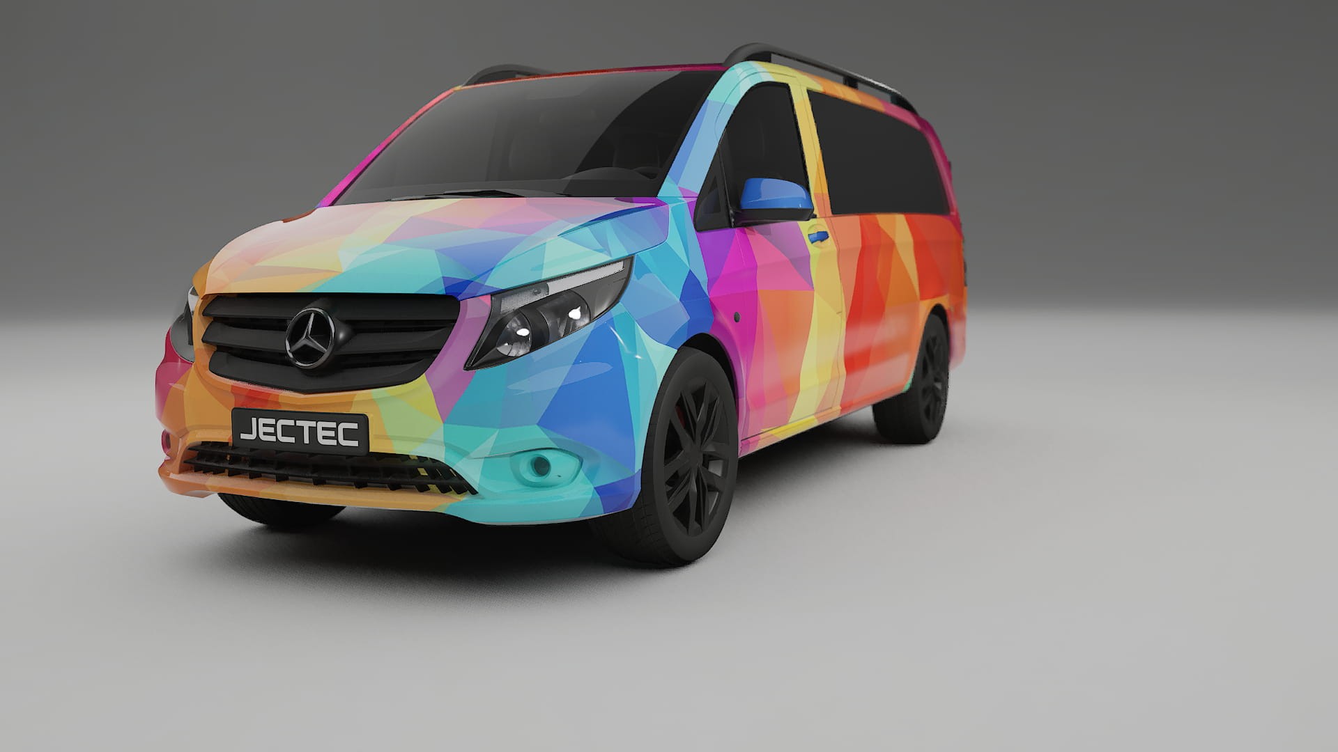 Mercedes Vito Short W447 prefacelift pre-LCI VECTOR VIBE – Kit Wrap PPF Personalizat din Folie de Poliuretan Imprimabilă