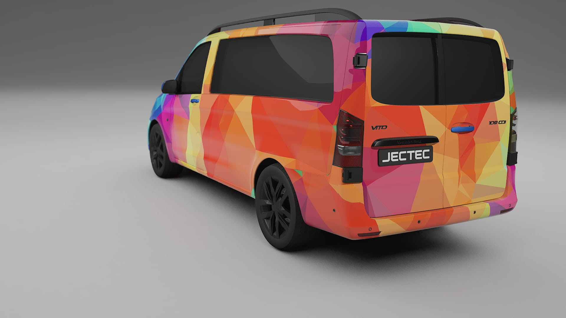 Mercedes Vito Short W447 prefacelift pre-LCI VECTOR VIBE – Kit Wrap PPF Personalizat din Folie de Poliuretan Imprimabilă