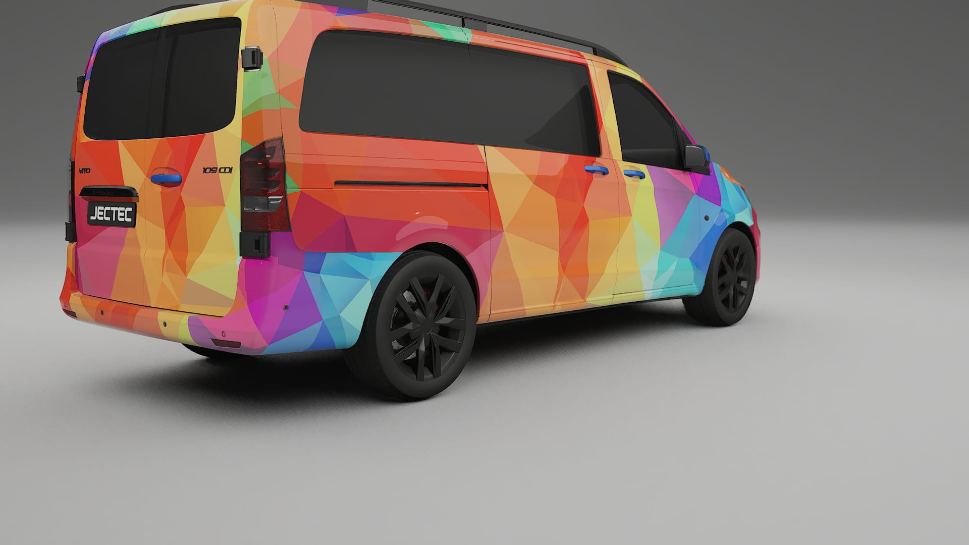 Mercedes Vito Short W447 prefacelift pre-LCI VECTOR VIBE – Kit Wrap PPF Personalizat din Folie de Poliuretan Imprimabilă