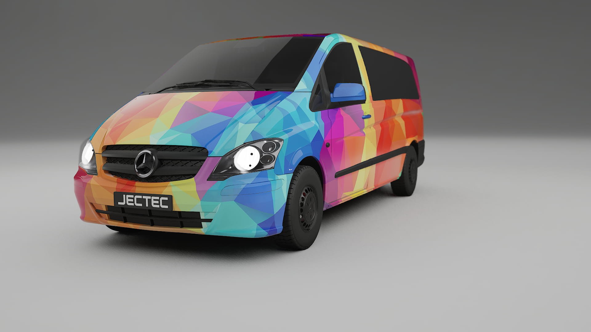 Mercedes Vito Short W639 facelift LCI VECTOR VIBE – Kit Wrap PPF Personalizat din Folie de Poliuretan Imprimabilă
