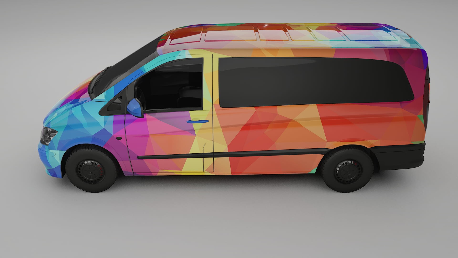Mercedes Vito Short W639 facelift LCI VECTOR VIBE – Kit Wrap PPF Personalizat din Folie de Poliuretan Imprimabilă