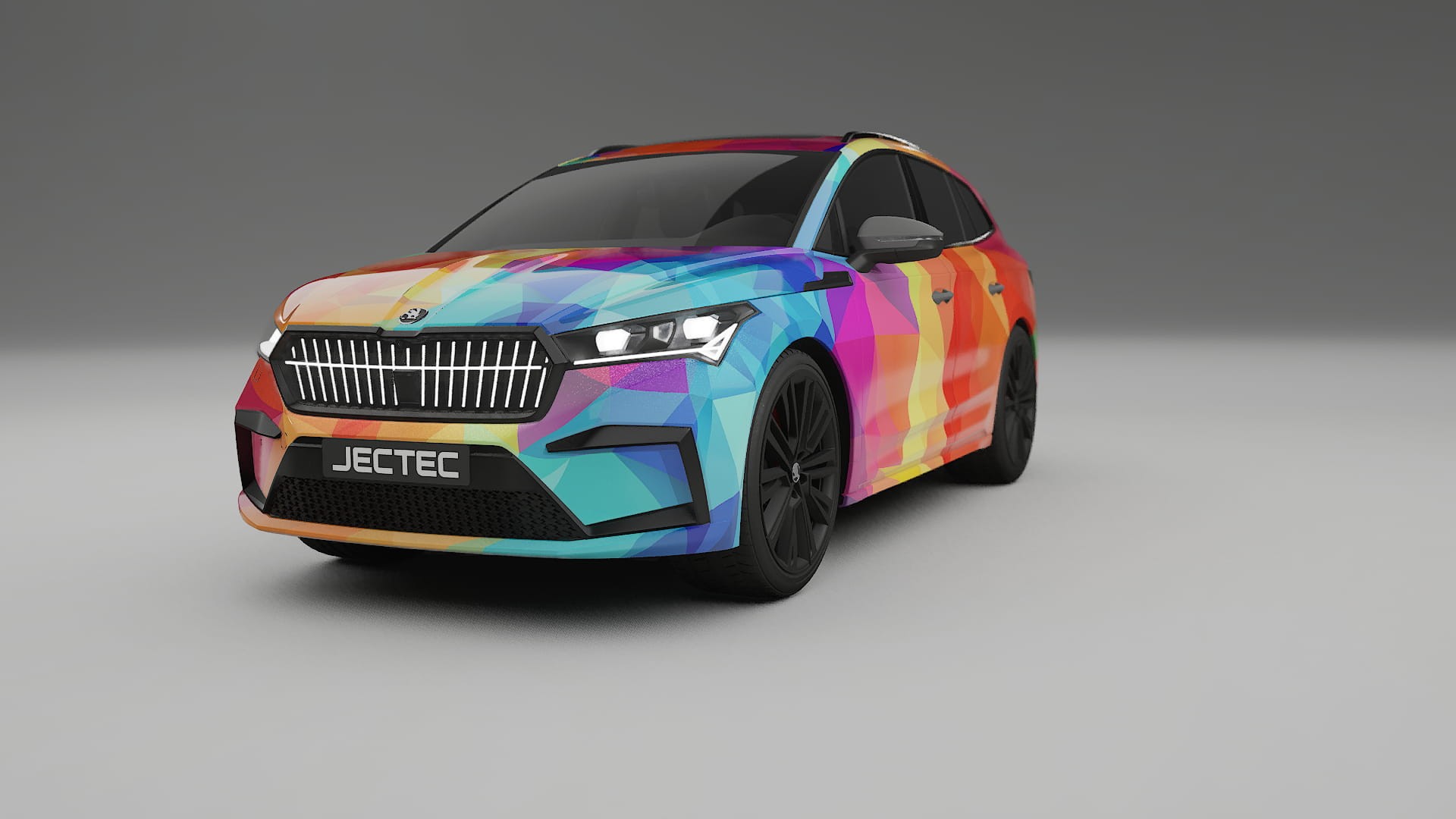Škoda Enyaq MEB VECTOR VIBE – Kit Wrap PPF Personalizat din Folie de Poliuretan Imprimabilă