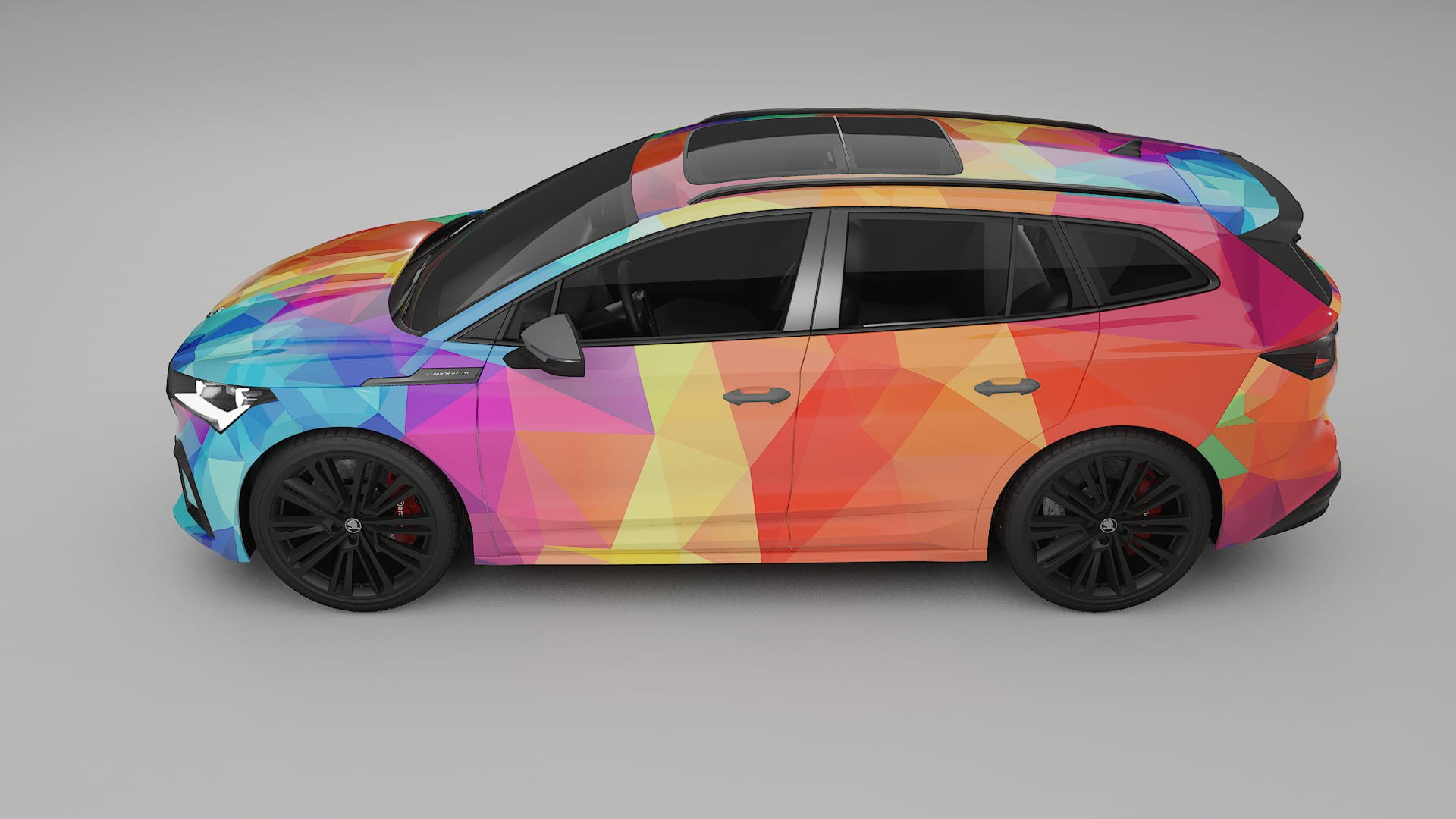 Škoda Enyaq MEB VECTOR VIBE – Kit Wrap PPF Personalizat din Folie de Poliuretan Imprimabilă