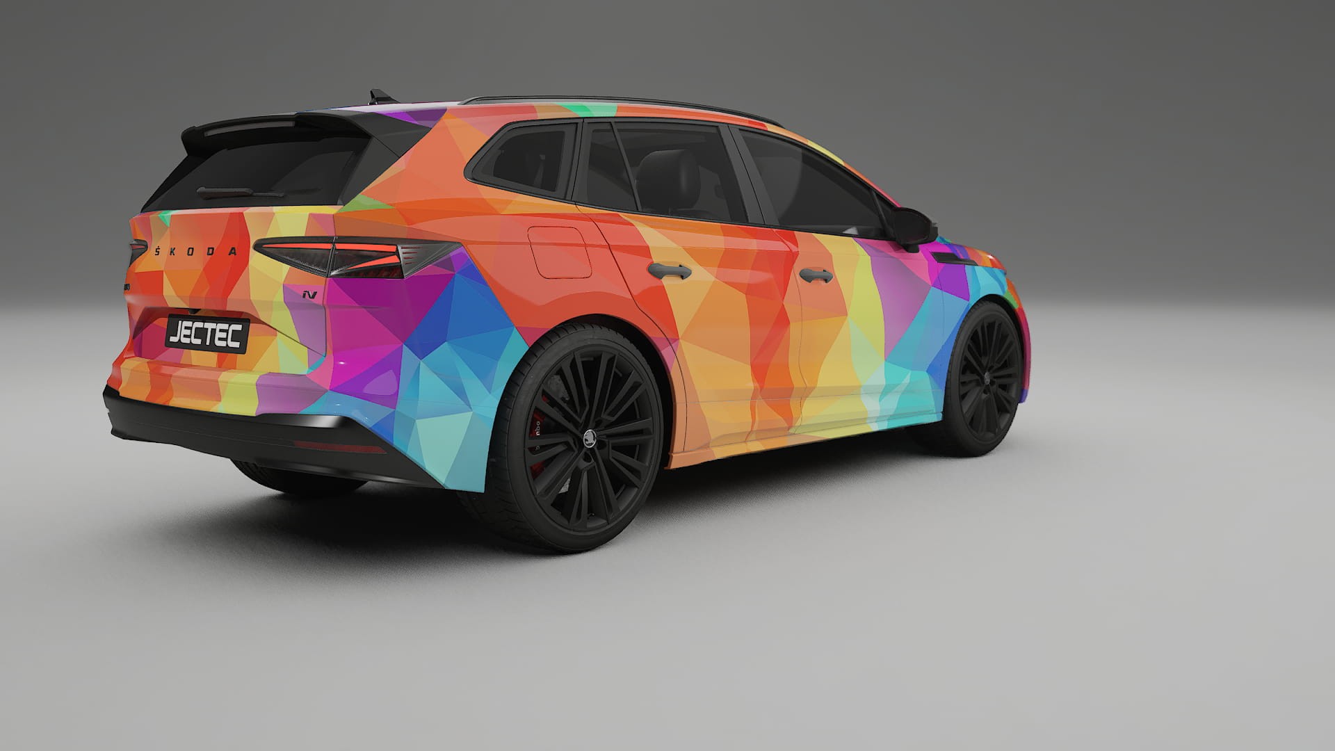 Škoda Enyaq MEB VECTOR VIBE – Kit Wrap PPF Personalizat din Folie de Poliuretan Imprimabilă