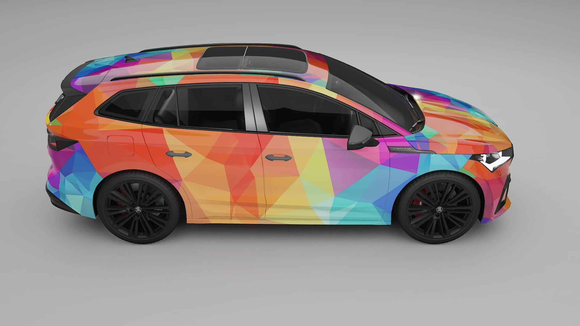 Škoda Enyaq MEB VECTOR VIBE – Kit Wrap PPF Personalizat din Folie de Poliuretan Imprimabilă