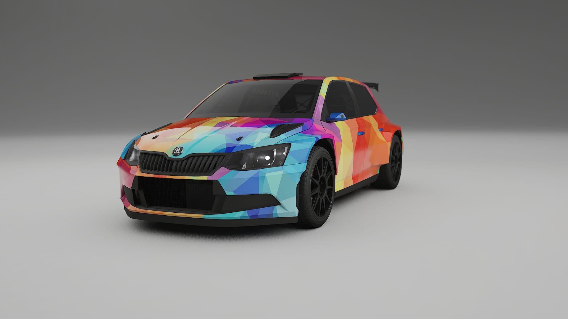 Škoda Fabia R5 6V VECTOR VIBE – Kit Wrap PPF Personalizat din Folie de Poliuretan Imprimabilă