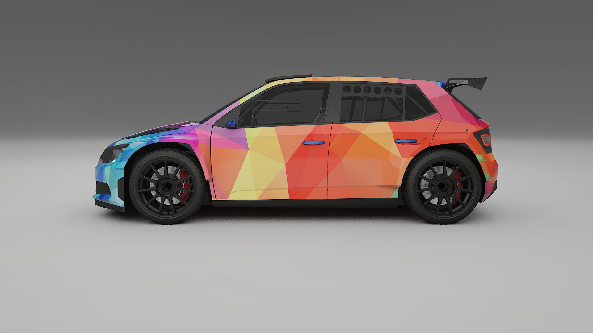 Škoda Fabia R5 6V VECTOR VIBE – Kit Wrap PPF Personalizat din Folie de Poliuretan Imprimabilă