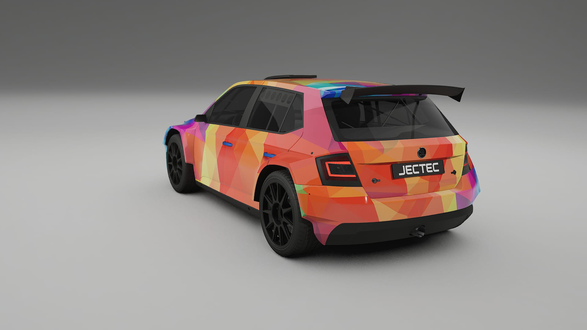 Škoda Fabia R5 6V VECTOR VIBE – Kit Wrap PPF Personalizat din Folie de Poliuretan Imprimabilă