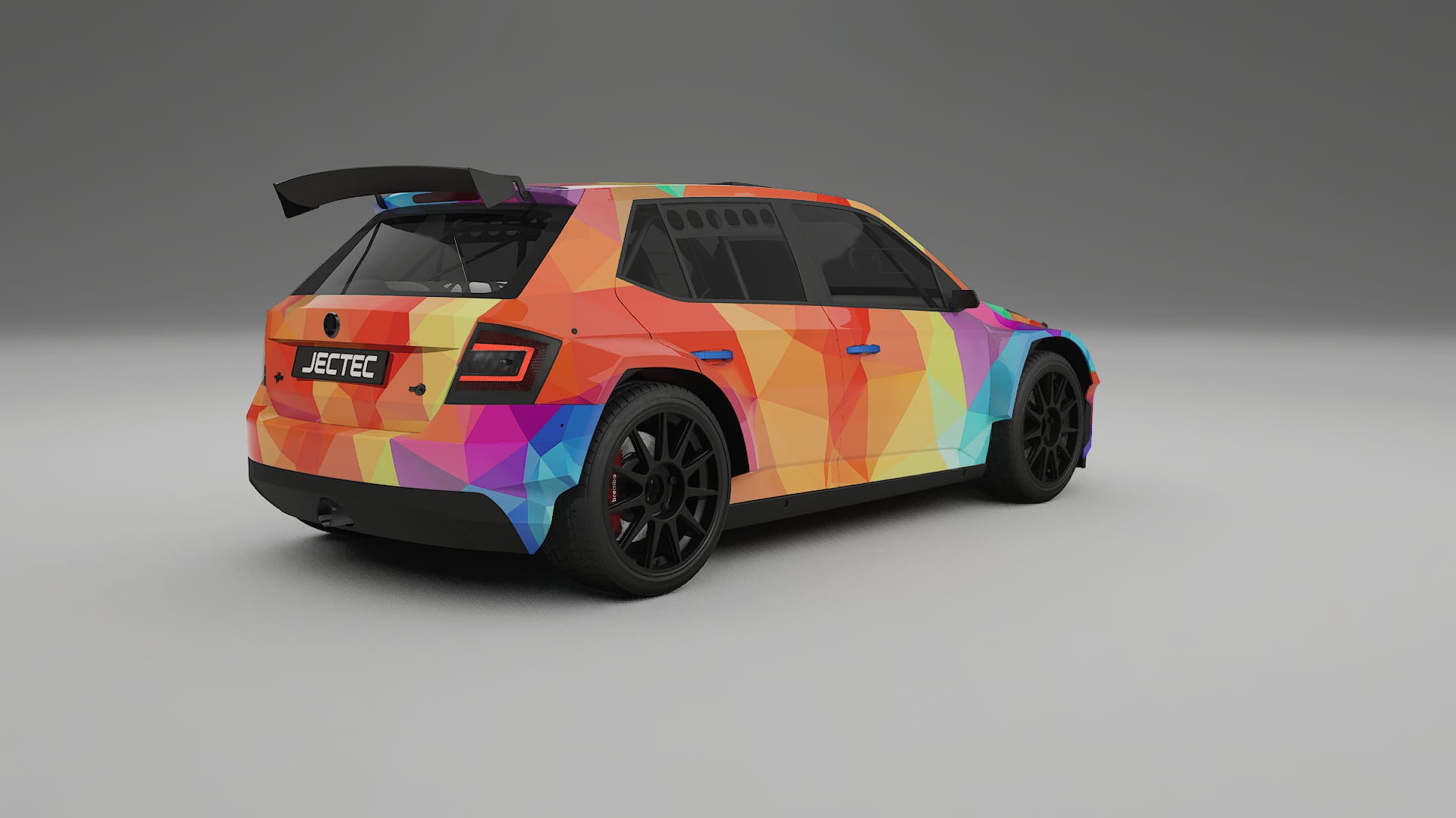 Škoda Fabia R5 6V VECTOR VIBE – Kit Wrap PPF Personalizat din Folie de Poliuretan Imprimabilă