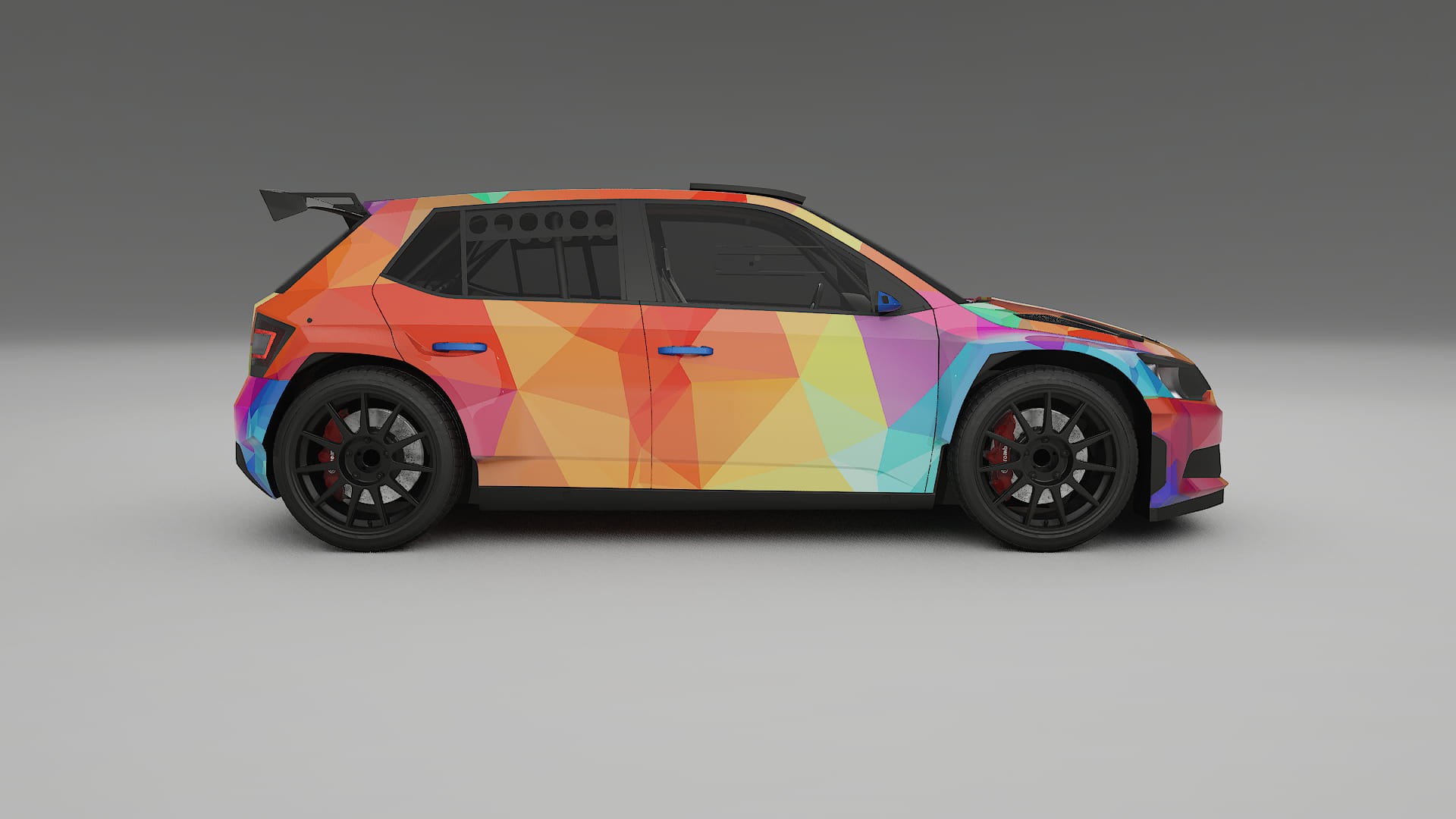 Škoda Fabia R5 6V VECTOR VIBE – Kit Wrap PPF Personalizat din Folie de Poliuretan Imprimabilă