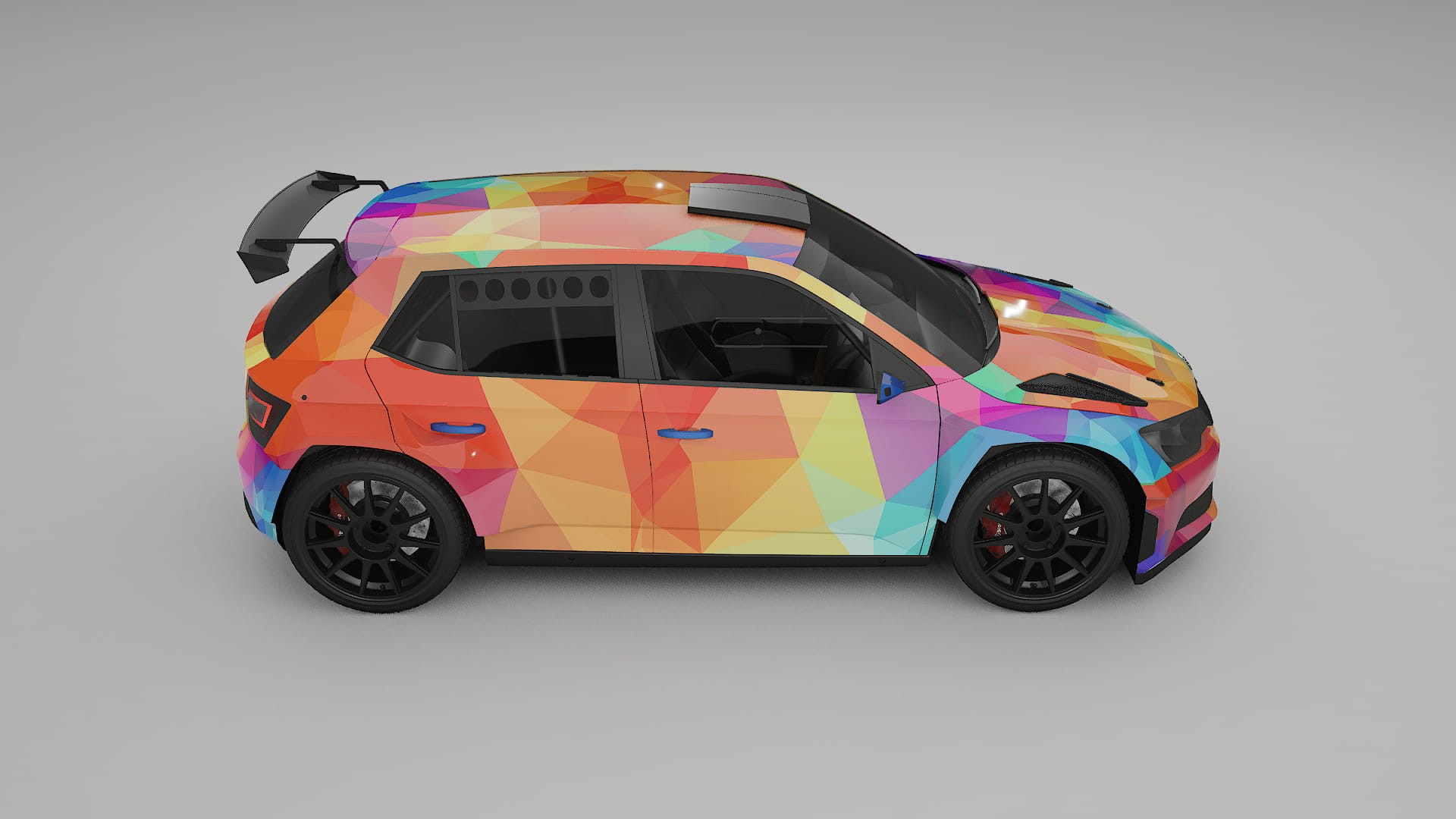 Škoda Fabia R5 6V VECTOR VIBE – Kit Wrap PPF Personalizat din Folie de Poliuretan Imprimabilă