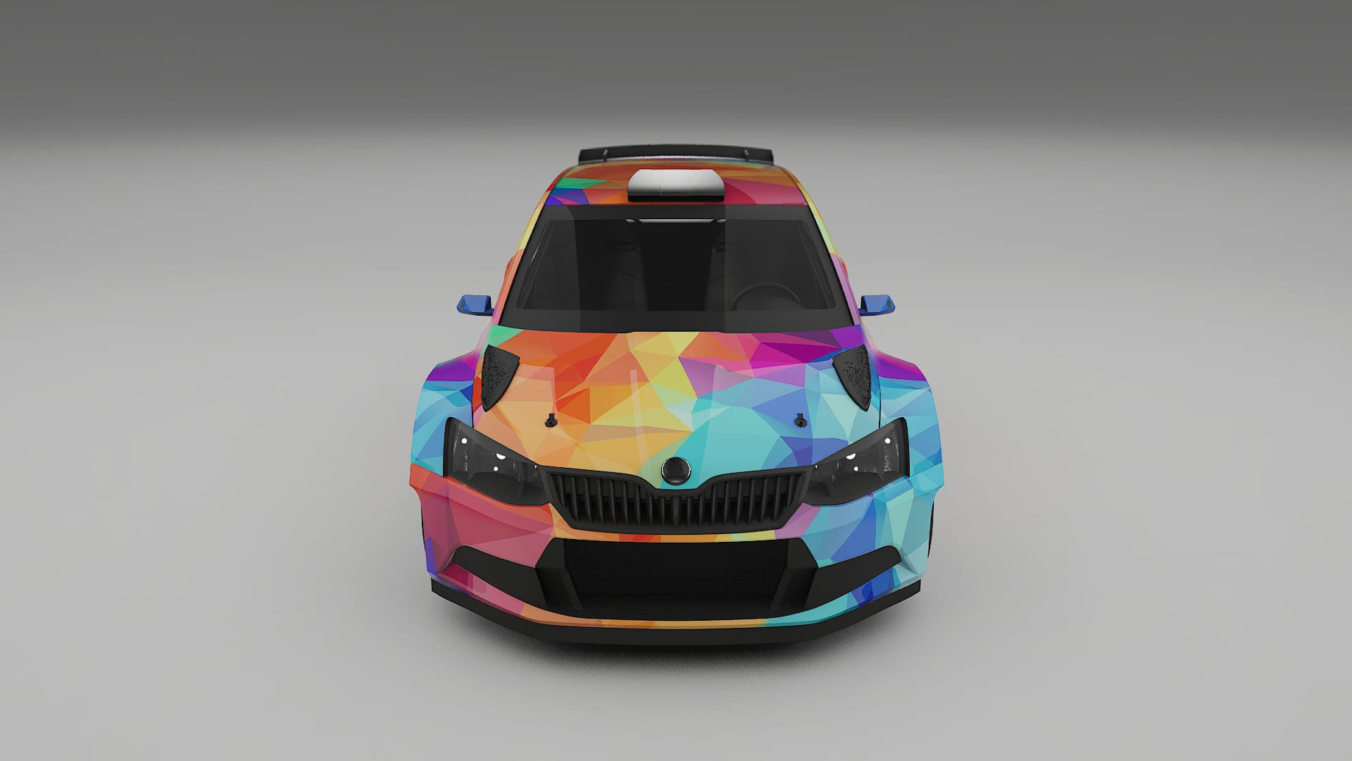 Škoda Fabia R5 6V VECTOR VIBE – Kit Wrap PPF Personalizat din Folie de Poliuretan Imprimabilă