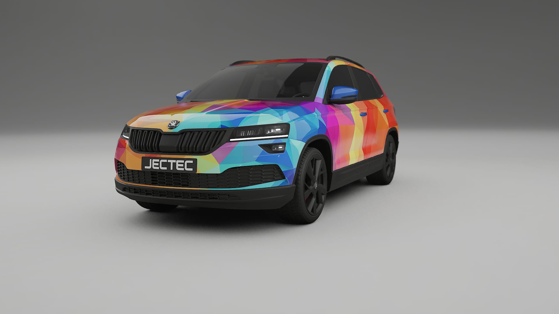 Škoda Karoq NU7 VECTOR VIBE – Kit Wrap PPF Personalizat din Folie de Poliuretan Imprimabilă