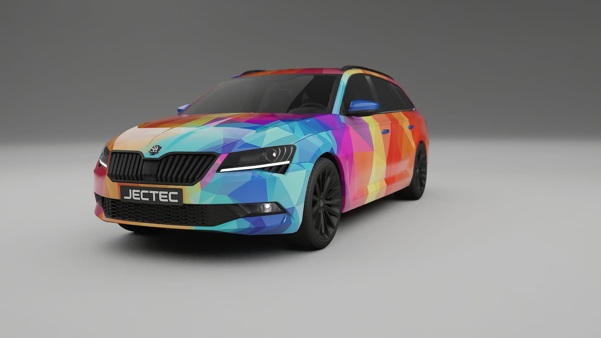Škoda Superb B8 VECTOR VIBE – Kit Wrap PPF Personalizat din Folie de Poliuretan Imprimabilă