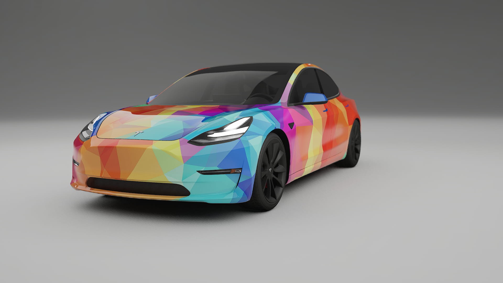 Tesla Model 3 VECTOR VIBE – Kit Wrap PPF Personalizat din Folie de Poliuretan Imprimabilă