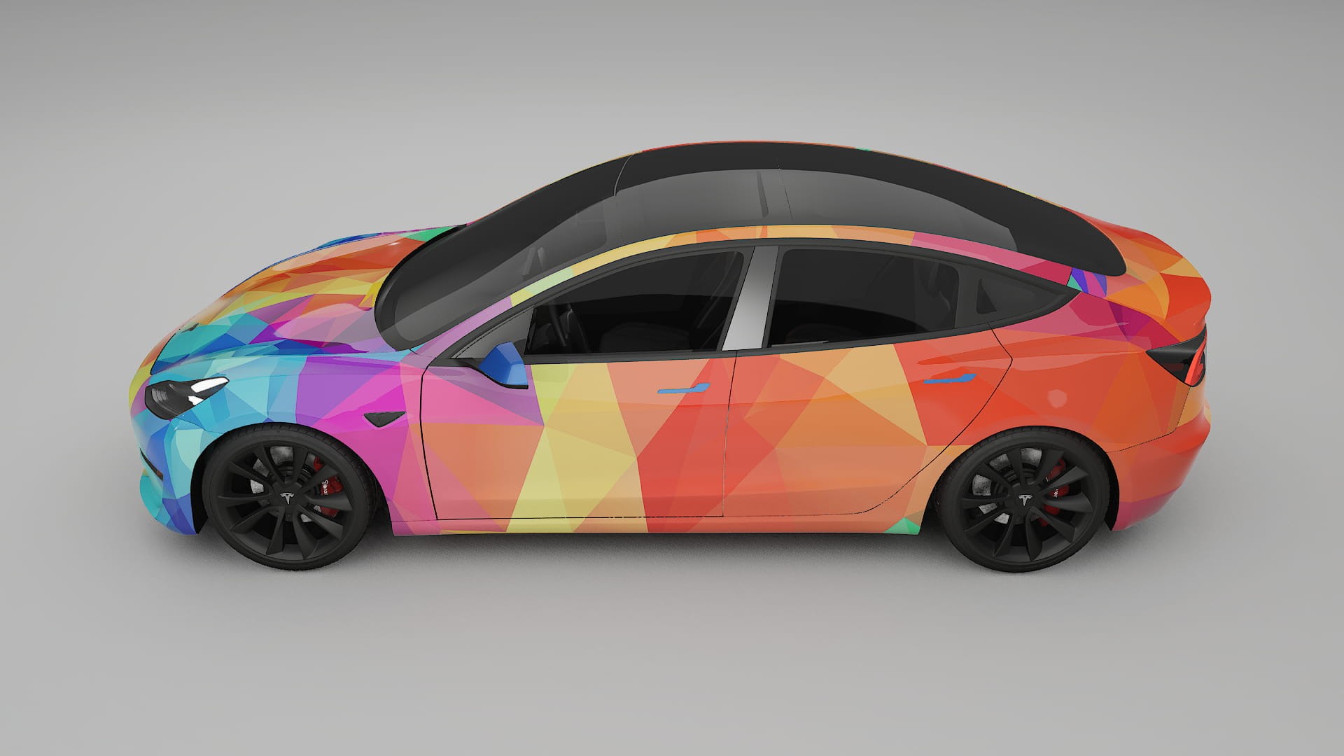 Tesla Model 3 VECTOR VIBE – Kit Wrap PPF Personalizat din Folie de Poliuretan Imprimabilă
