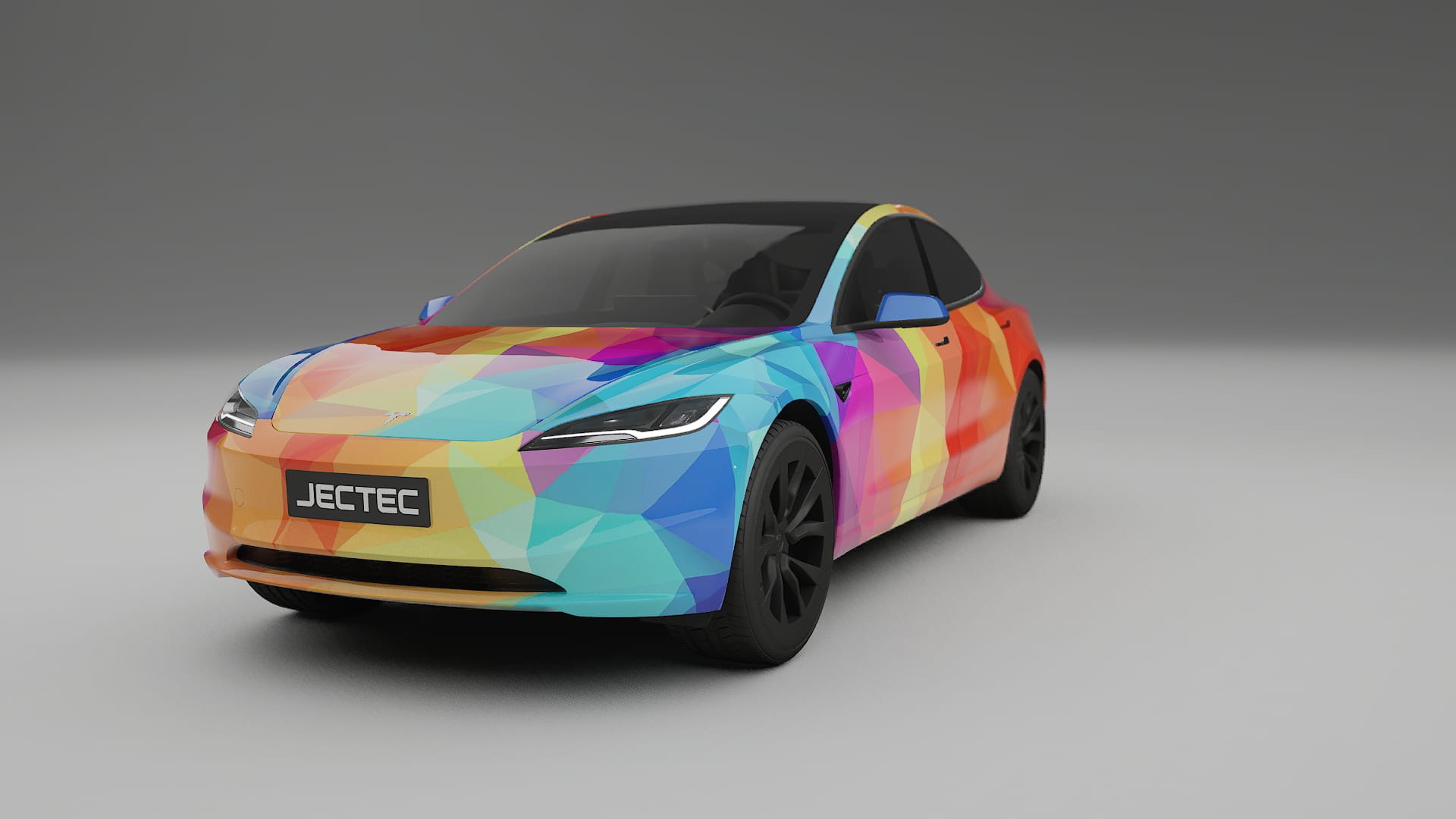 Tesla Model 3 Highland VECTOR VIBE – Kit Wrap PPF Personalizat din Folie de Poliuretan Imprimabilă