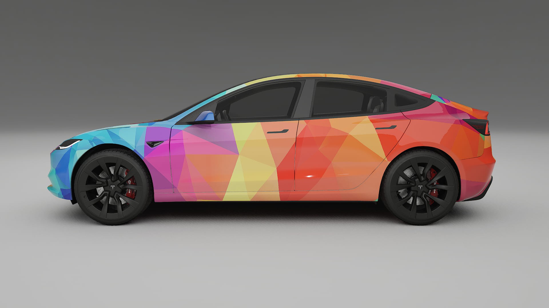 Tesla Model 3 Highland VECTOR VIBE – Kit Wrap PPF Personalizat din Folie de Poliuretan Imprimabilă