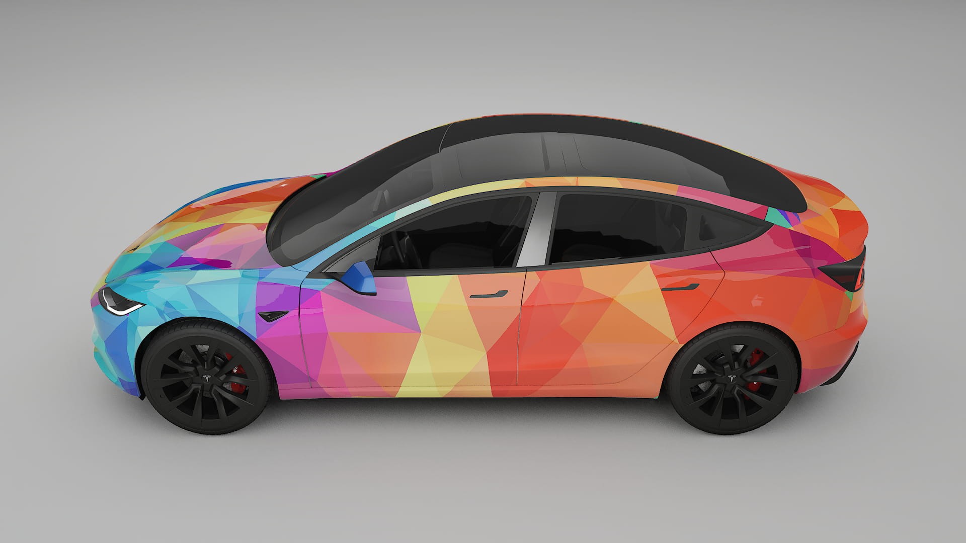 Tesla Model 3 Highland VECTOR VIBE – Kit Wrap PPF Personalizat din Folie de Poliuretan Imprimabilă
