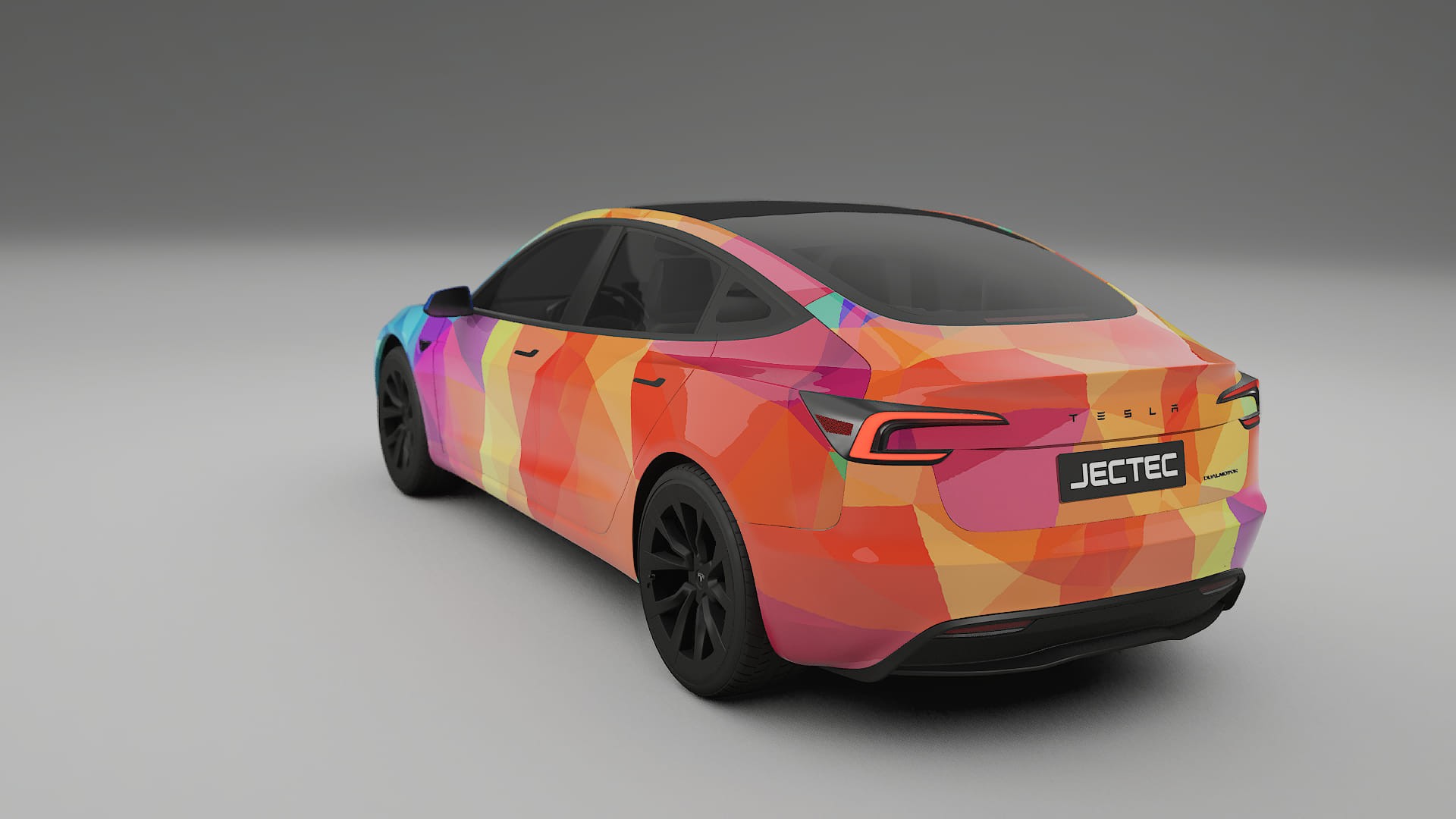 Tesla Model 3 Highland VECTOR VIBE – Kit Wrap PPF Personalizat din Folie de Poliuretan Imprimabilă