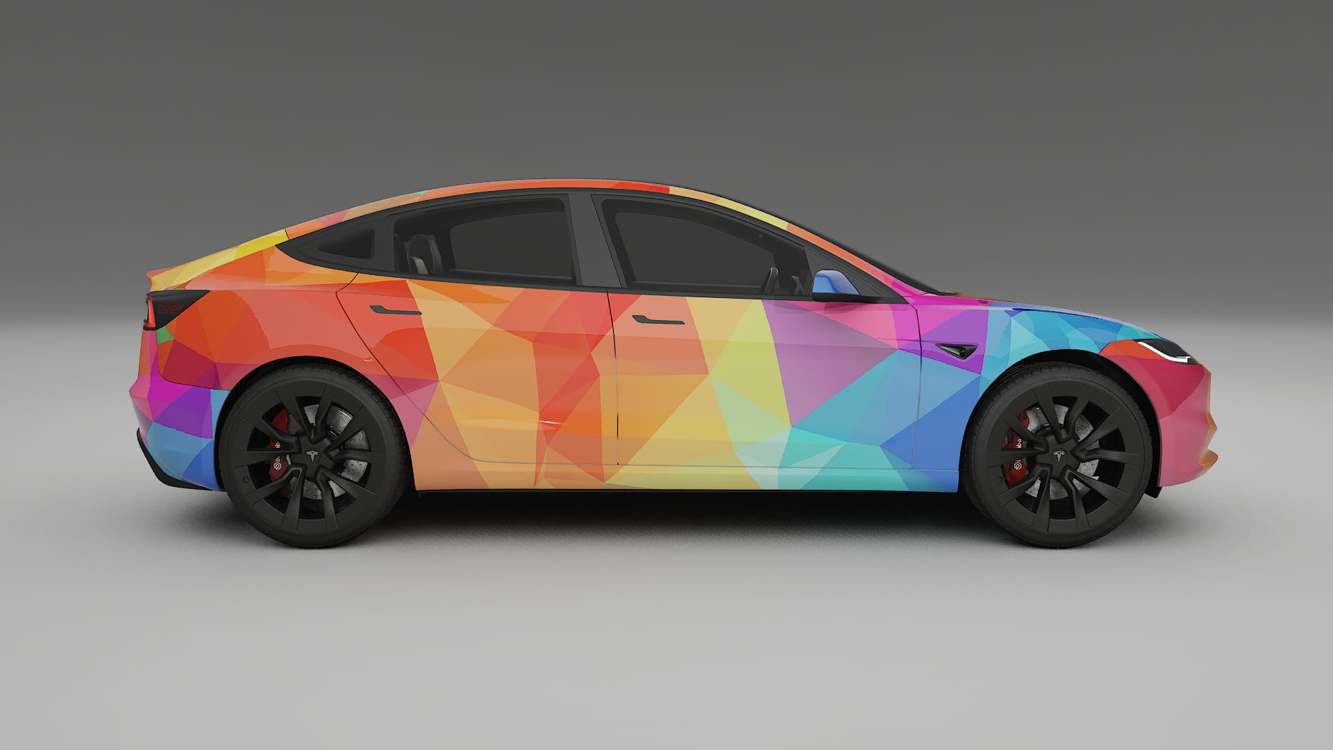 Tesla Model 3 Highland VECTOR VIBE – Kit Wrap PPF Personalizat din Folie de Poliuretan Imprimabilă