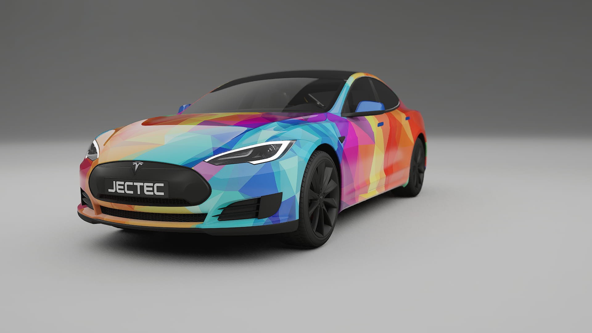 Tesla Model-S VECTOR VIBE – Kit Wrap PPF Personalizat din Folie de Poliuretan Imprimabilă