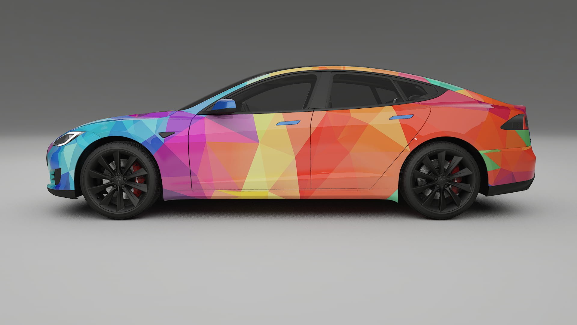 Tesla Model-S VECTOR VIBE – Kit Wrap PPF Personalizat din Folie de Poliuretan Imprimabilă