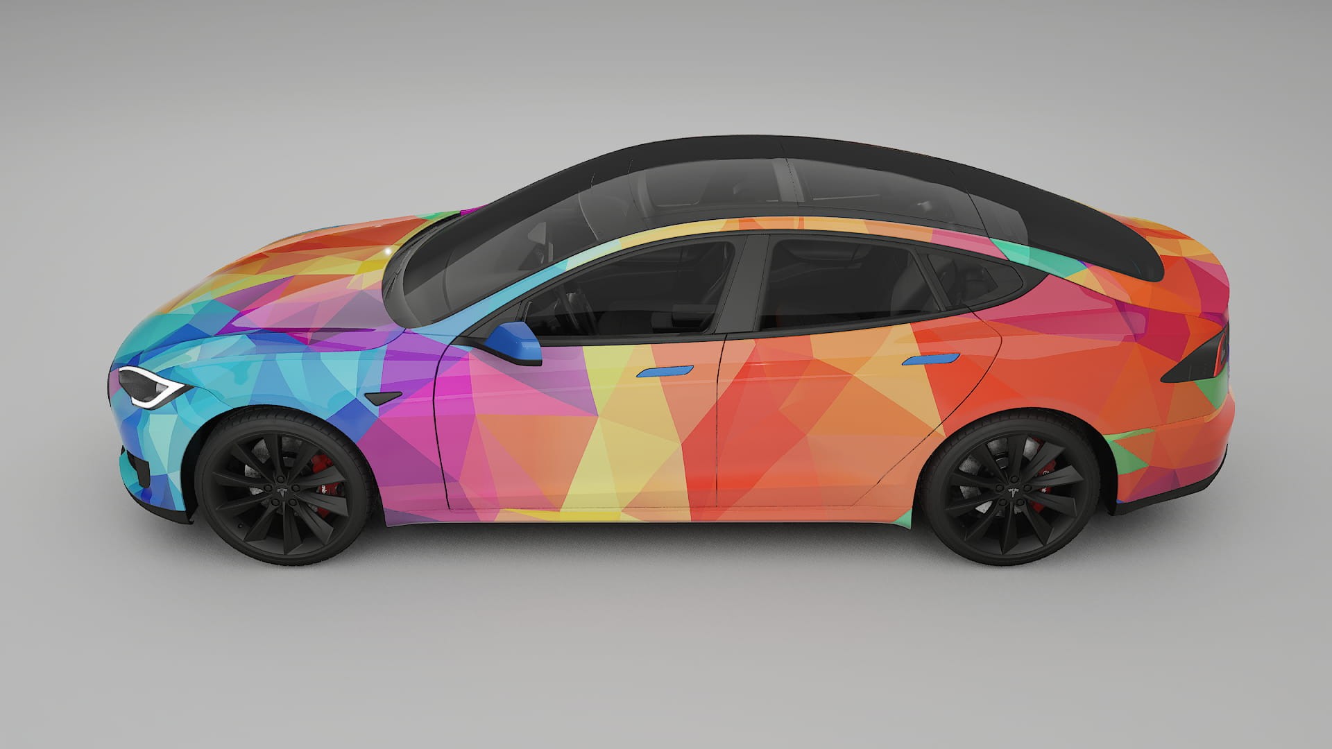 Tesla Model-S VECTOR VIBE – Kit Wrap PPF Personalizat din Folie de Poliuretan Imprimabilă