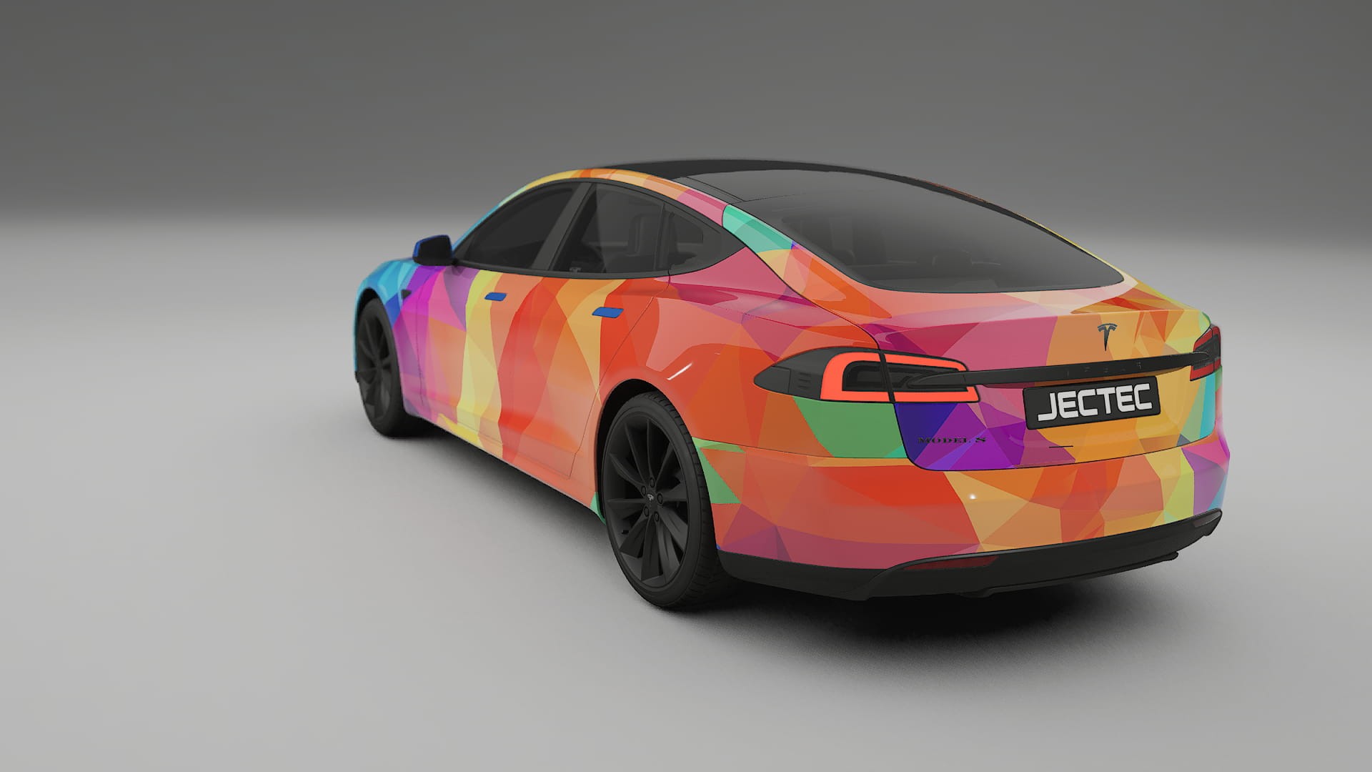 Tesla Model-S VECTOR VIBE – Kit Wrap PPF Personalizat din Folie de Poliuretan Imprimabilă