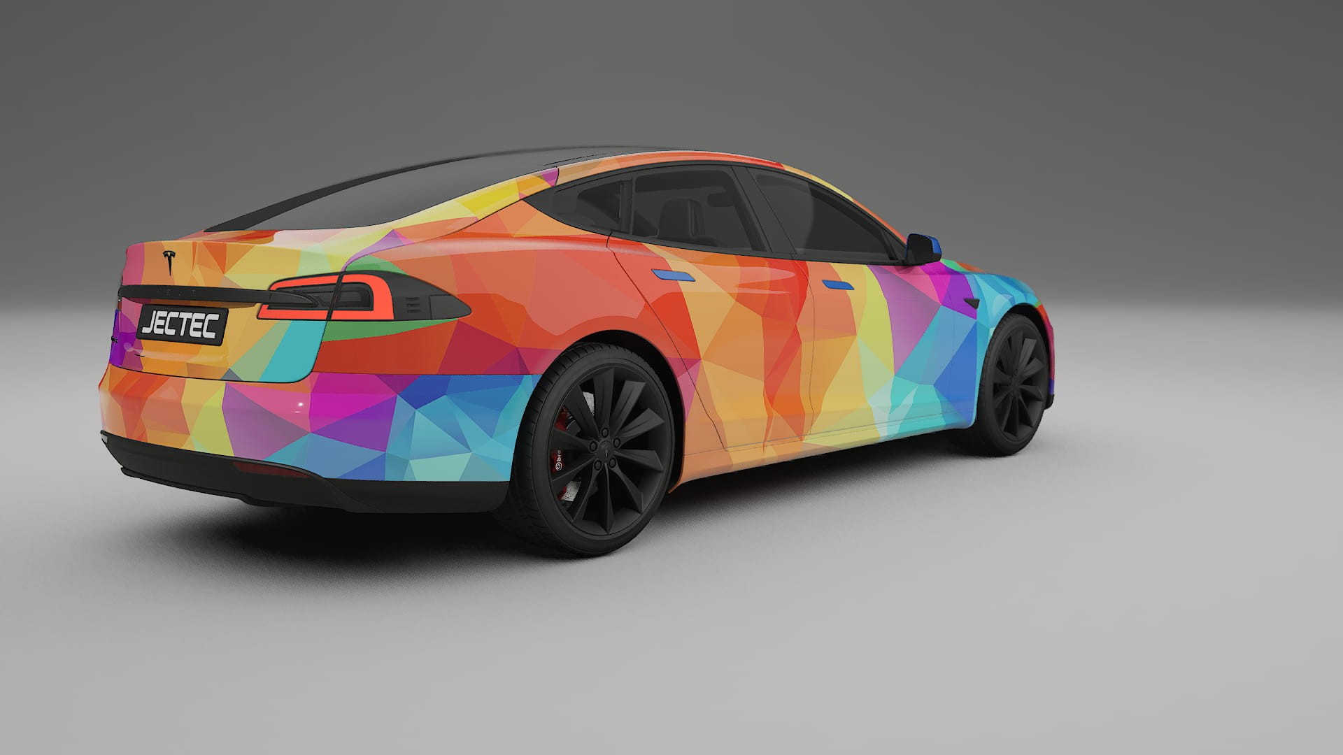 Tesla Model-S VECTOR VIBE – Kit Wrap PPF Personalizat din Folie de Poliuretan Imprimabilă