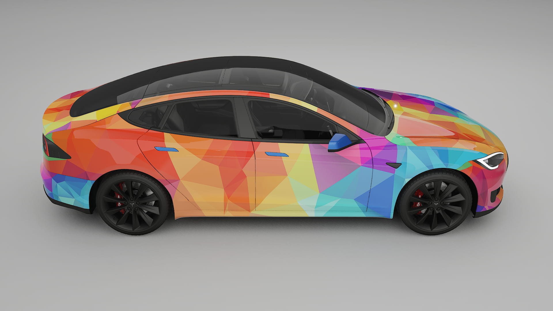 Tesla Model-S VECTOR VIBE – Kit Wrap PPF Personalizat din Folie de Poliuretan Imprimabilă
