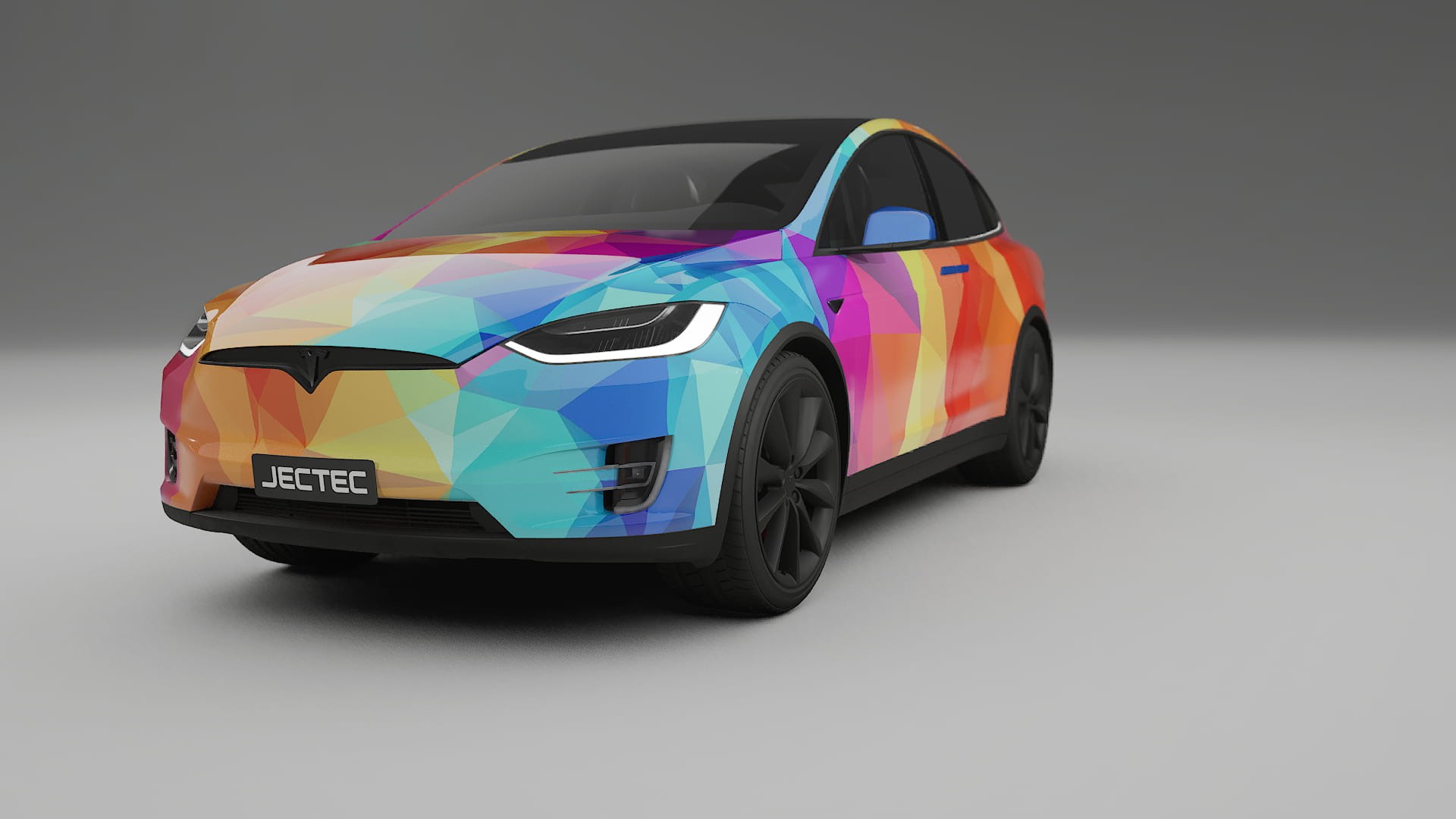 Tesla Model X VECTOR VIBE – Kit Wrap PPF Personalizat din Folie de Poliuretan Imprimabilă