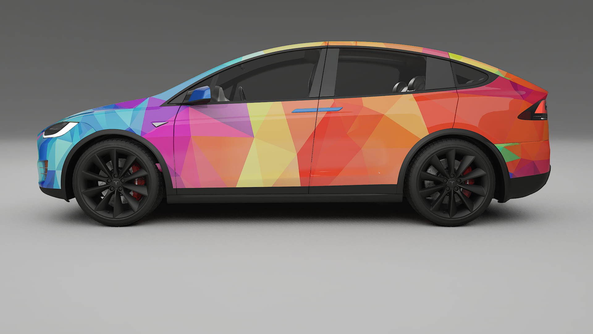 Tesla Model X VECTOR VIBE – Kit Wrap PPF Personalizat din Folie de Poliuretan Imprimabilă