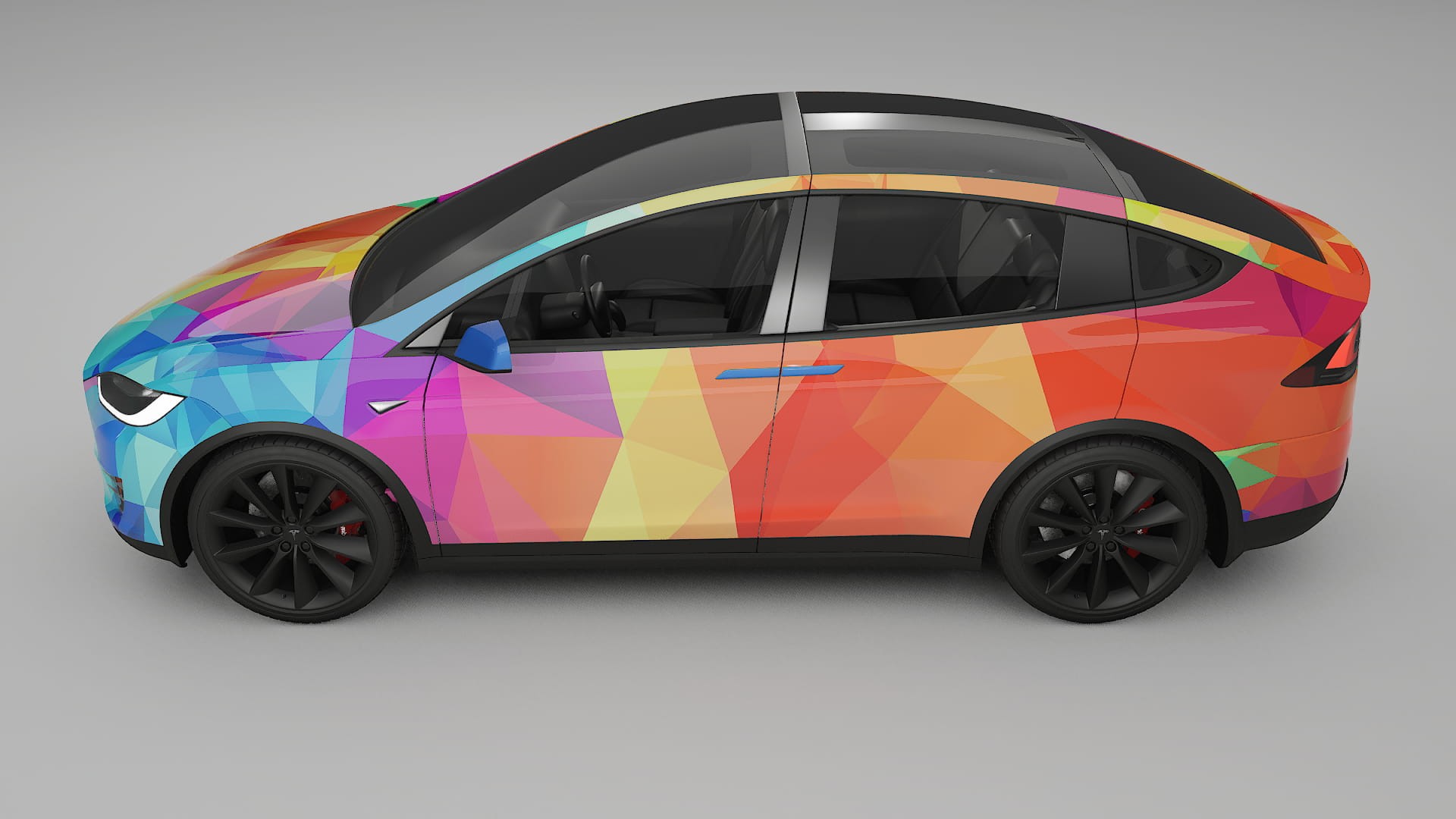Tesla Model X VECTOR VIBE – Kit Wrap PPF Personalizat din Folie de Poliuretan Imprimabilă