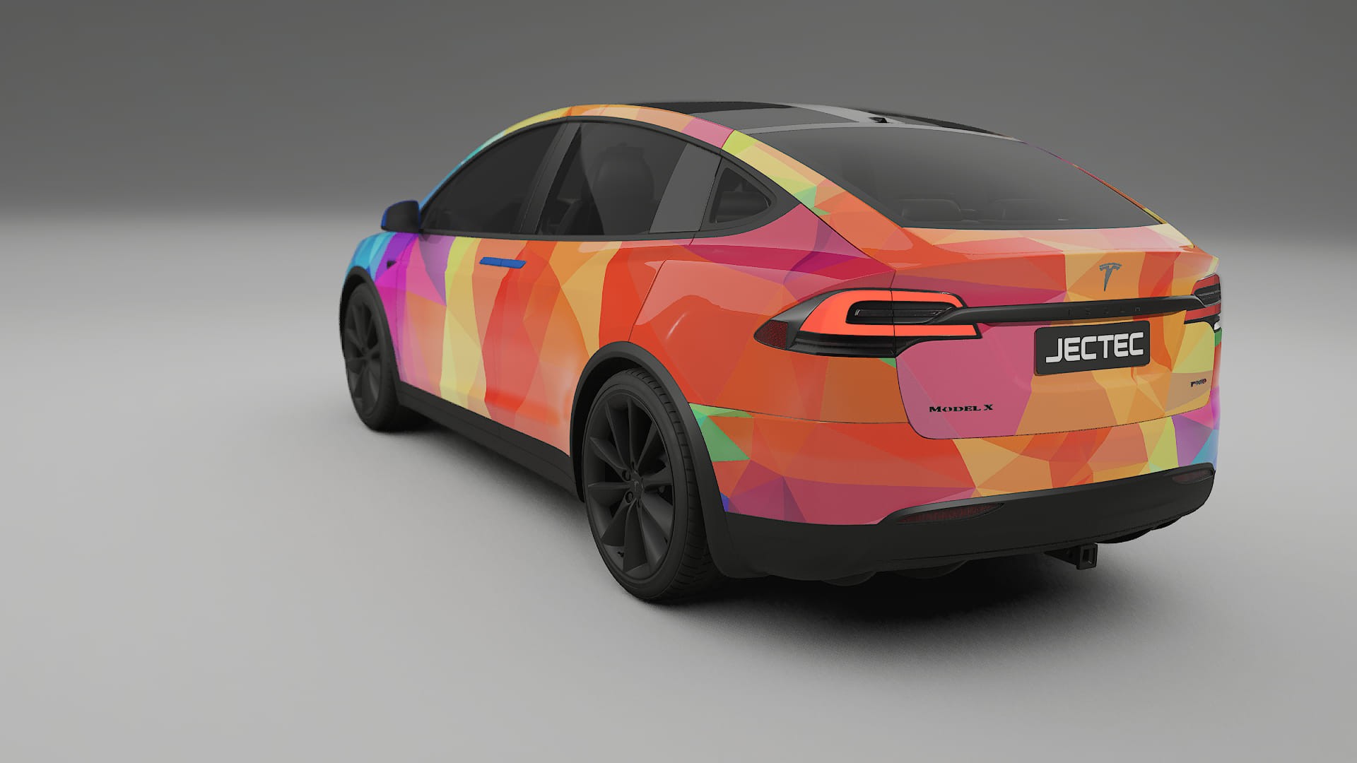 Tesla Model X VECTOR VIBE – Kit Wrap PPF Personalizat din Folie de Poliuretan Imprimabilă