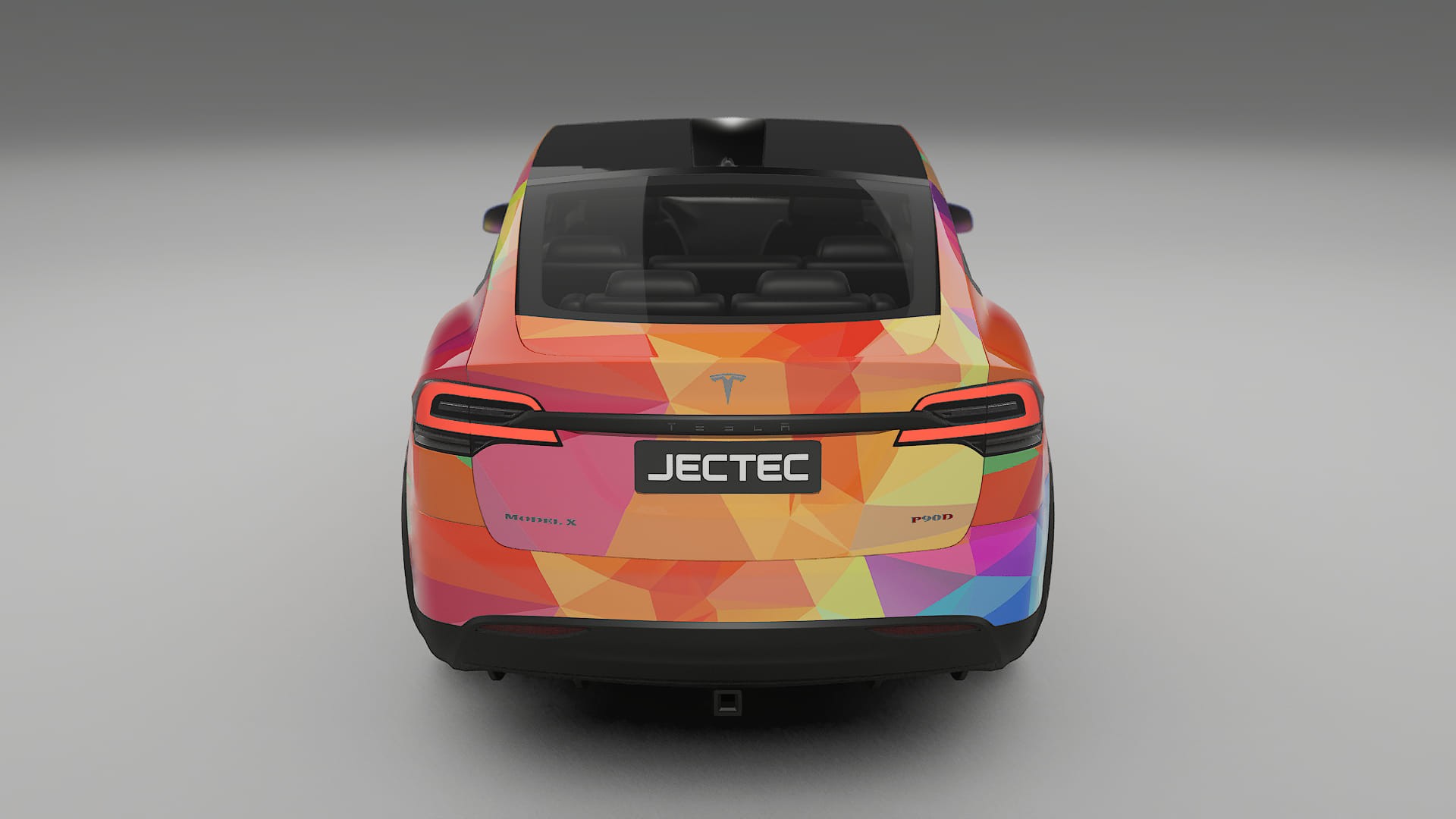 Tesla Model X VECTOR VIBE – Kit Wrap PPF Personalizat din Folie de Poliuretan Imprimabilă