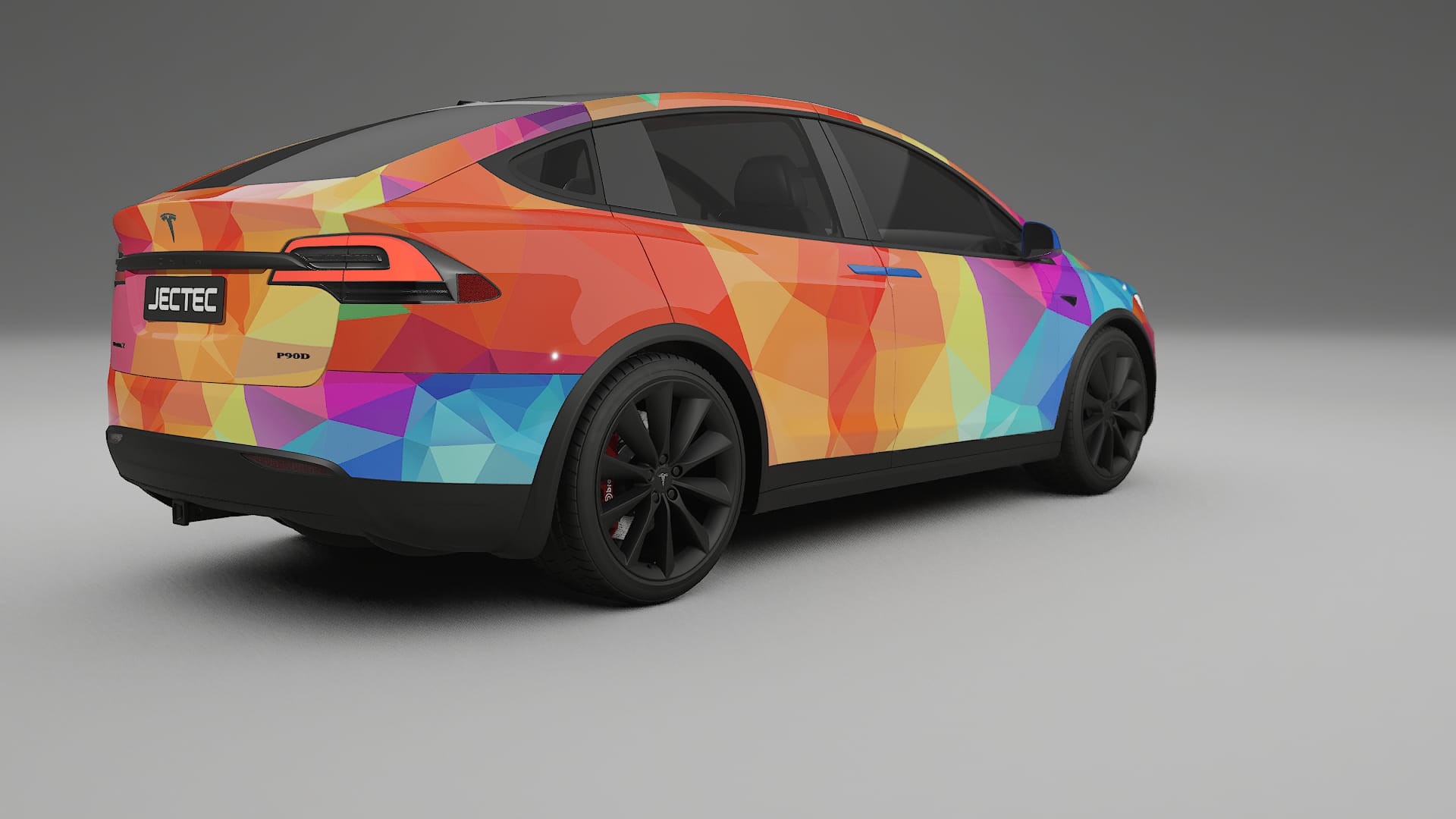 Tesla Model X VECTOR VIBE – Kit Wrap PPF Personalizat din Folie de Poliuretan Imprimabilă