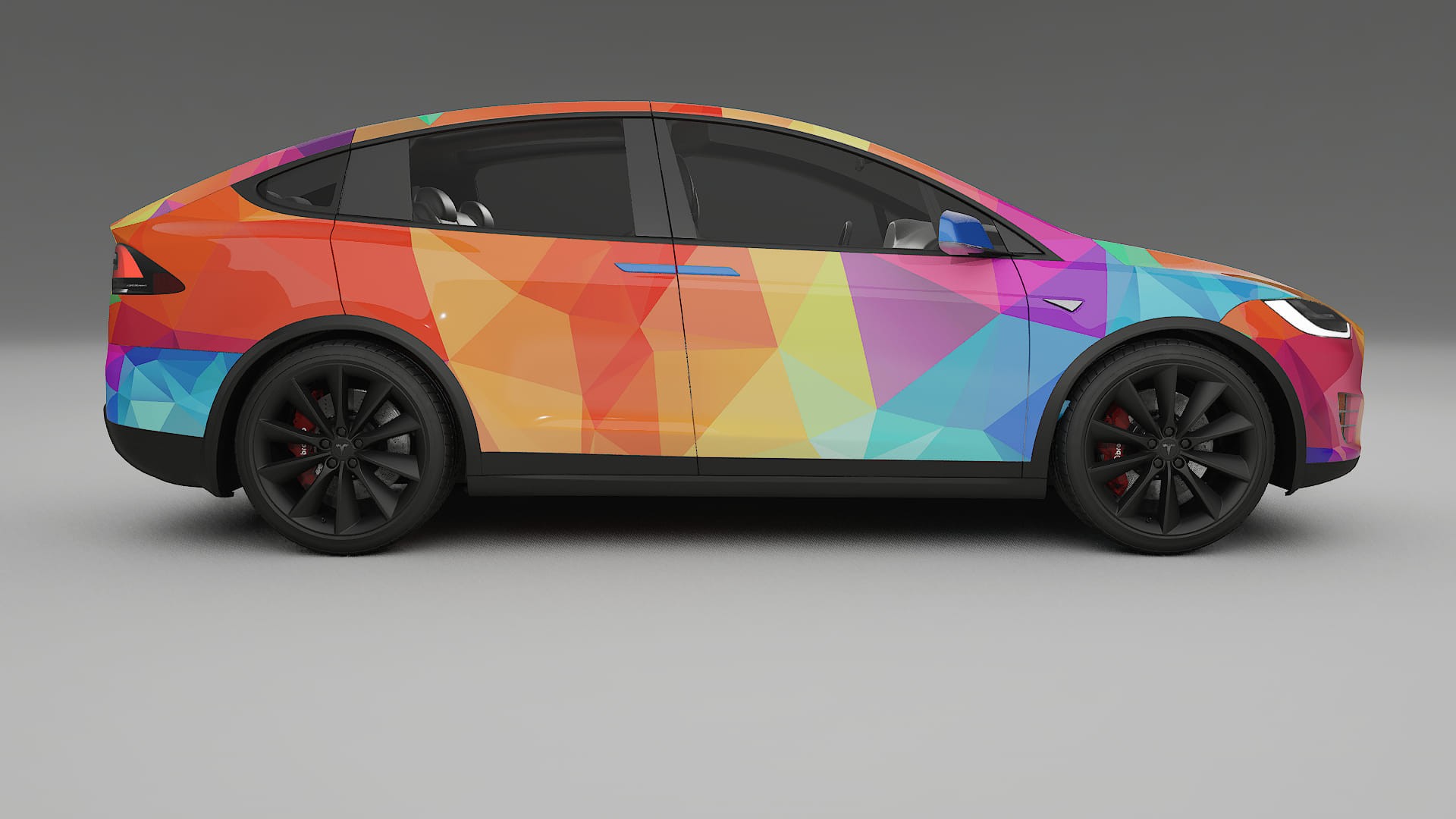 Tesla Model X VECTOR VIBE – Kit Wrap PPF Personalizat din Folie de Poliuretan Imprimabilă