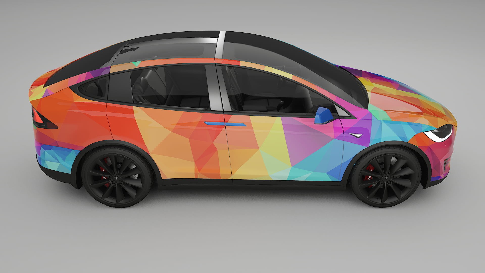 Tesla Model X VECTOR VIBE – Kit Wrap PPF Personalizat din Folie de Poliuretan Imprimabilă