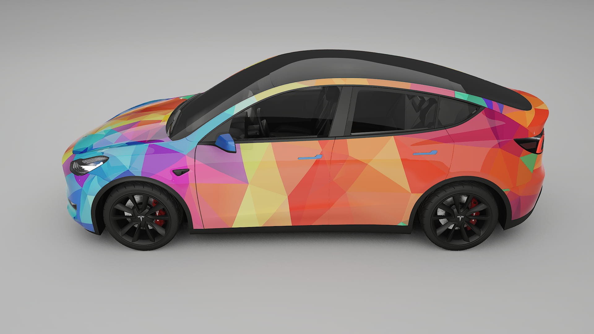 Tesla Model Y VECTOR VIBE – Kit Wrap PPF Personalizat din Folie de Poliuretan Imprimabilă