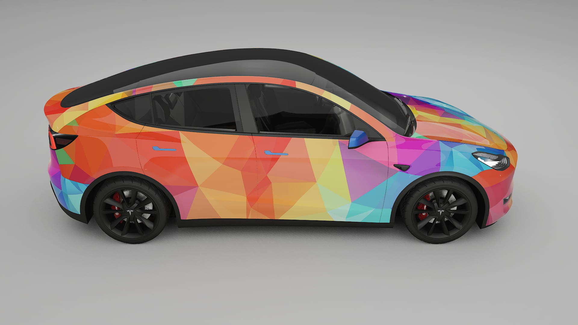 Tesla Model Y VECTOR VIBE – Kit Wrap PPF Personalizat din Folie de Poliuretan Imprimabilă