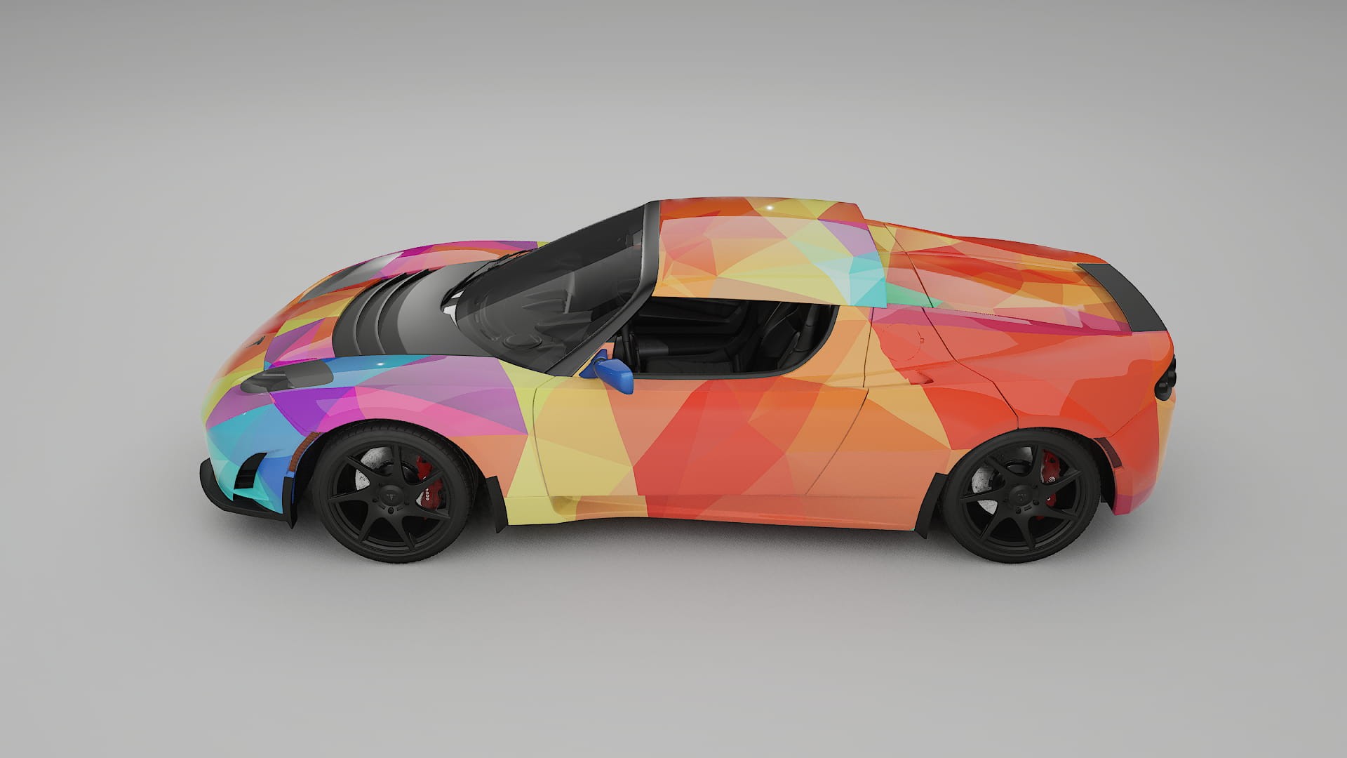 Tesla Roadster 2.5 VECTOR VIBE – Kit Wrap PPF Personalizat din Folie de Poliuretan Imprimabilă
