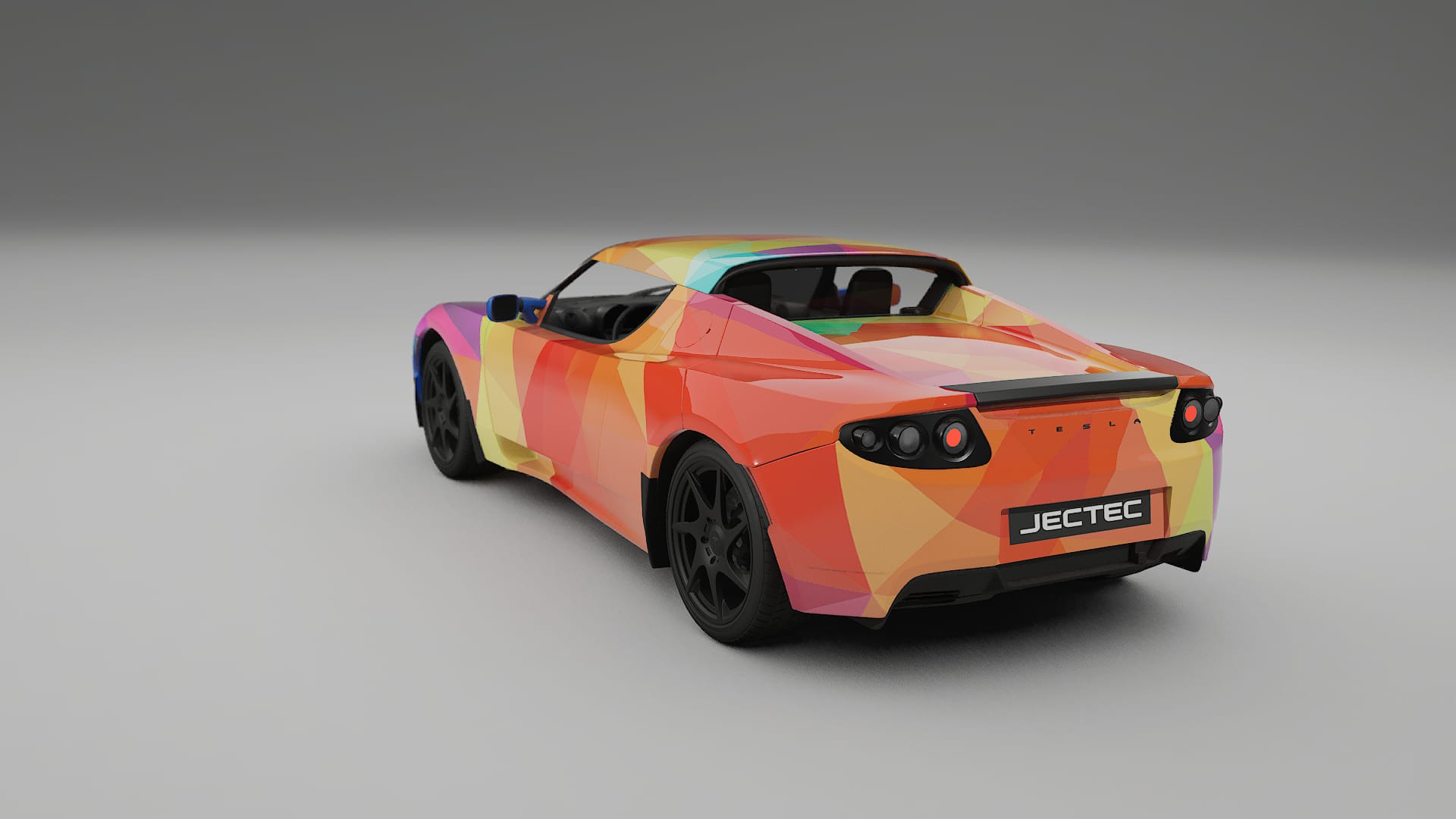 Tesla Roadster 2.5 VECTOR VIBE – Kit Wrap PPF Personalizat din Folie de Poliuretan Imprimabilă