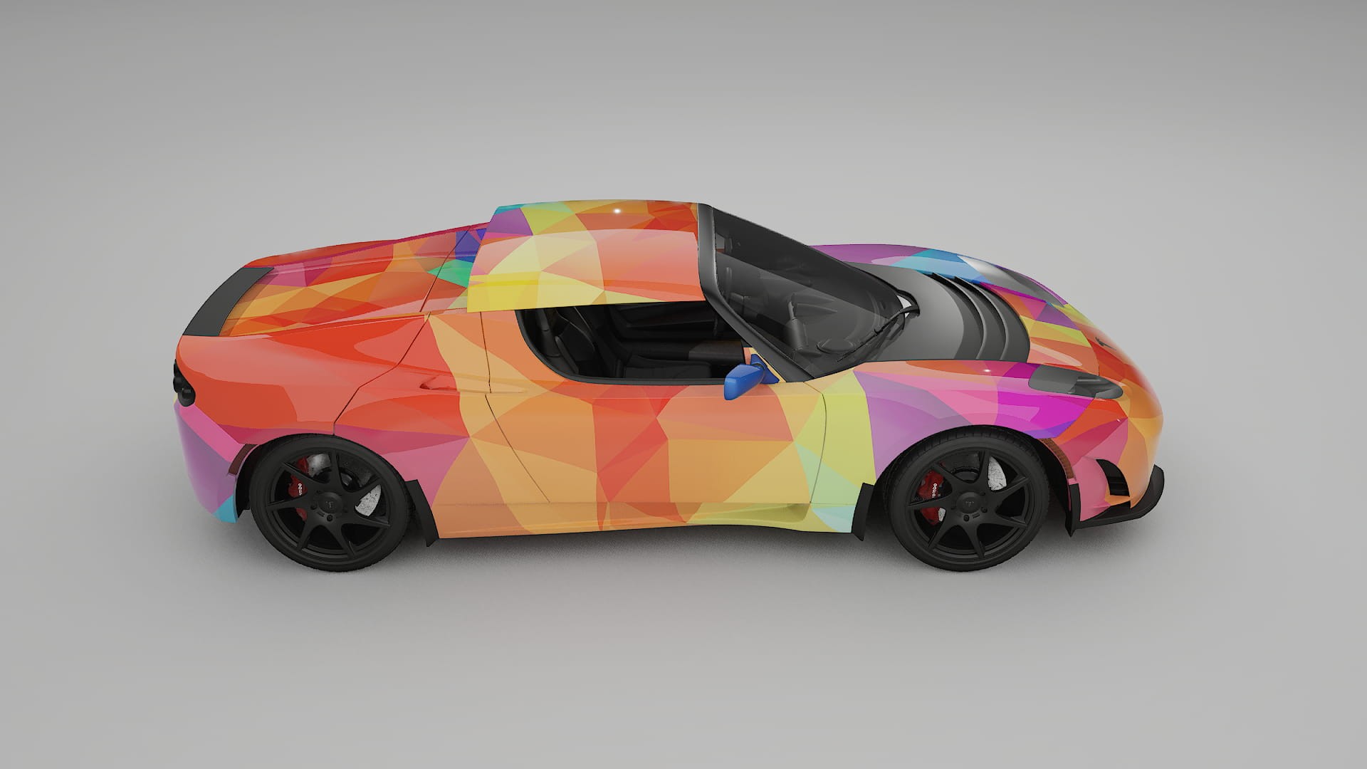 Tesla Roadster 2.5 VECTOR VIBE – Kit Wrap PPF Personalizat din Folie de Poliuretan Imprimabilă