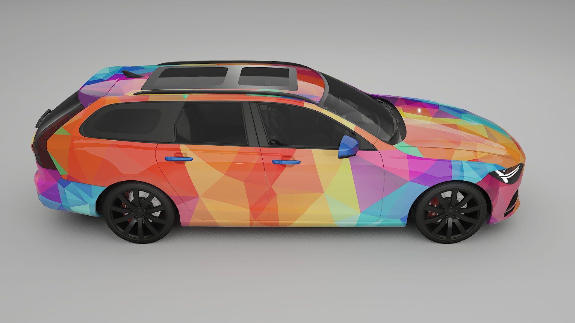 Volvo V90 P5 VECTOR VIBE – Kit Wrap PPF Personalizat din Folie de Poliuretan Imprimabilă